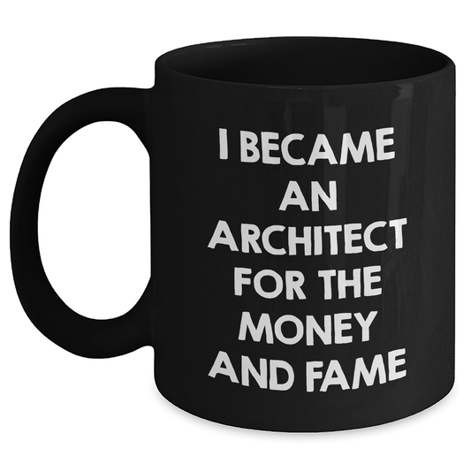Funny Architect Quote Gifts for Mom's Day - Black Coffee Mug from Women, Unique and Thoughtful, 11oz or 15oz, Microwave and Dishwasher Safe - Main
