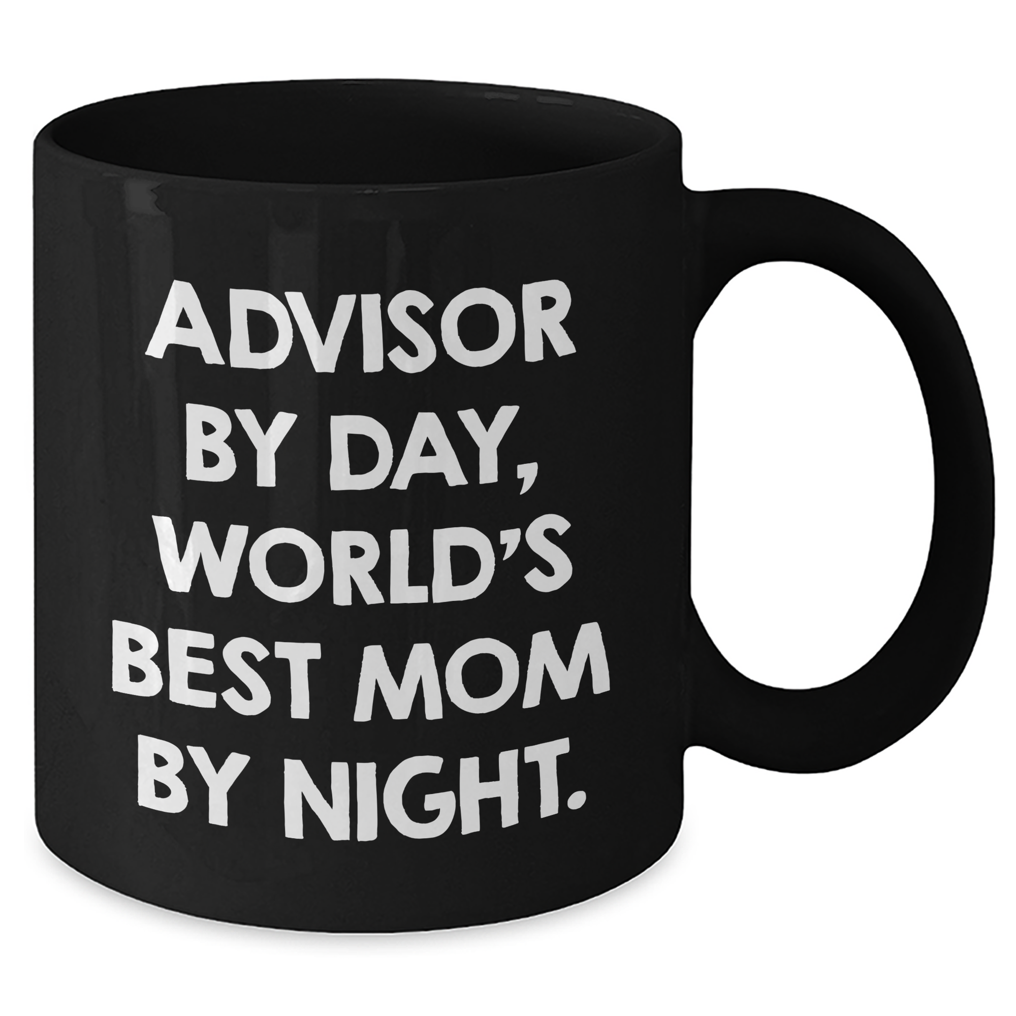 Funny Advisor Gifts for Men, 'Advisor By Day, World's Best Mom By Night.' Black Coffee Mug for Father's Day, Gifts from Men to Advisor, Unique Gifts for Advisor - Additional