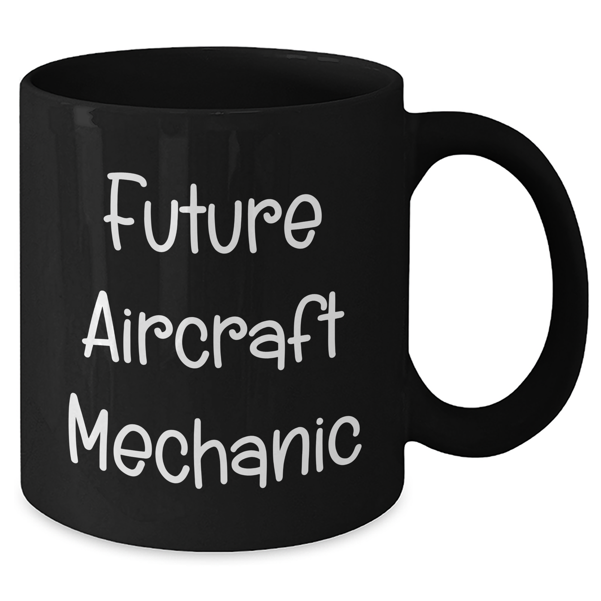 Funny Future Aircraft Mechanic Gifts from Mom - Inspirational Black Coffee Mug for Him or Her - Mother's Day Unique Gifts for Aircraft Mechanic Enthusiasts - Additional