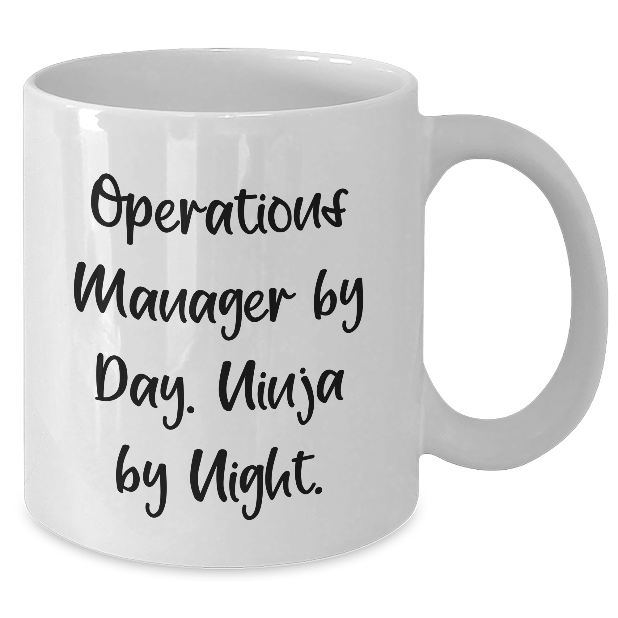 Operations Manager Funny White Coffee Mug, Gifts from Men to Operations Manager By Day. Ninja By Night., Father's Day Unique Gifts - Additional