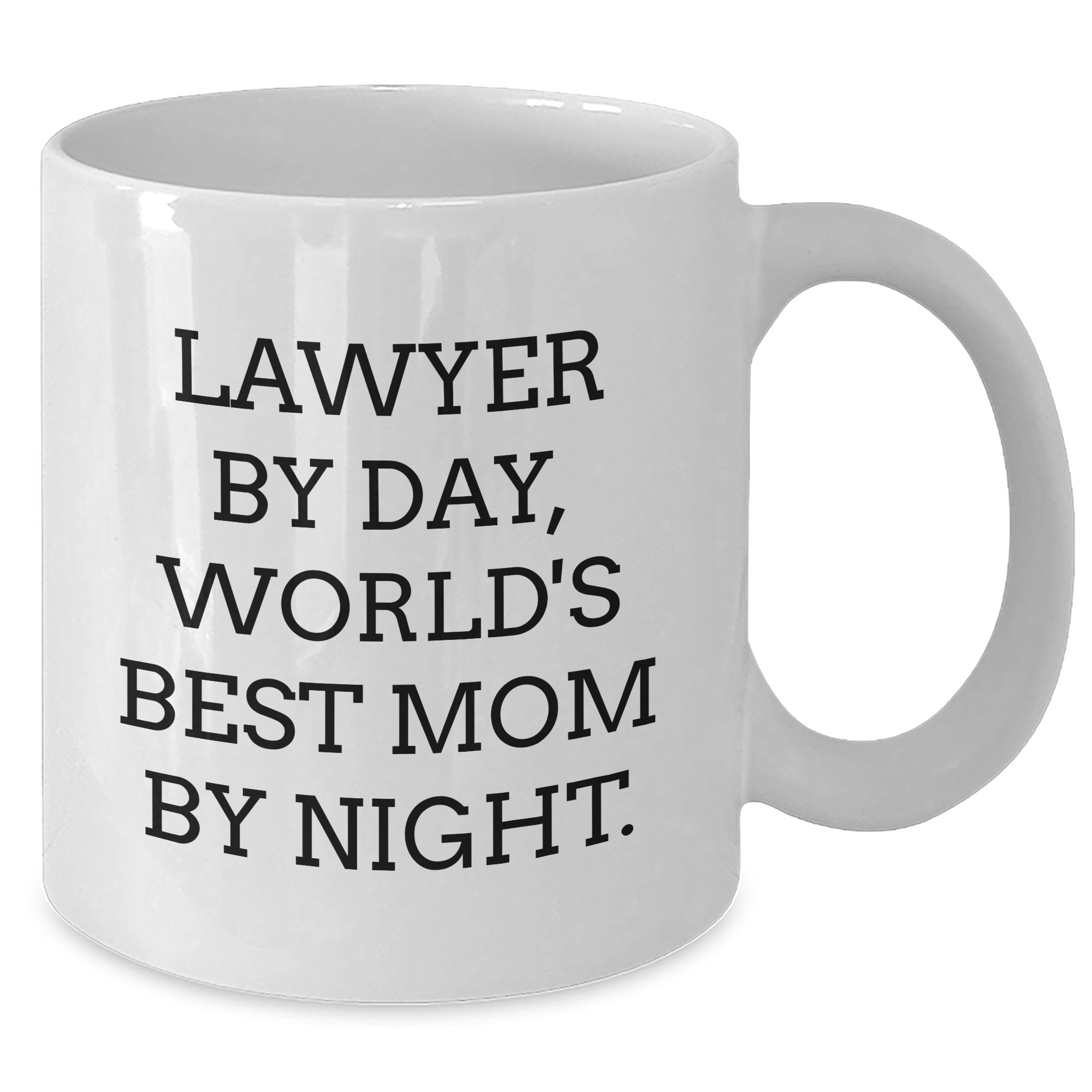 Funny Lawyer Gifts, 'Lawyer By Day, World's Best Mom By Night.' White Coffee Mug for Dad's Unique Father's Day Unique Gift from Family - Additional