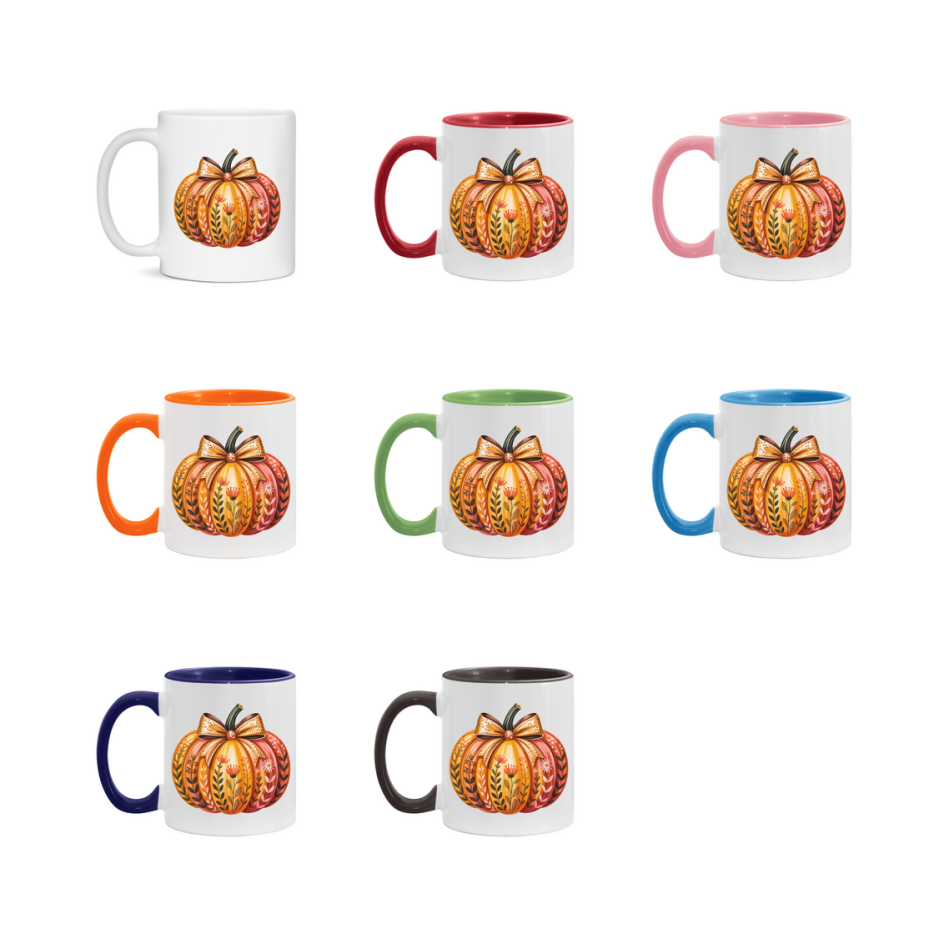 In Love With Fall Coffee Mug, Cozy Cute Autumn Coffee Cup, 11Oz Or 15Oz White Ceramic Mug