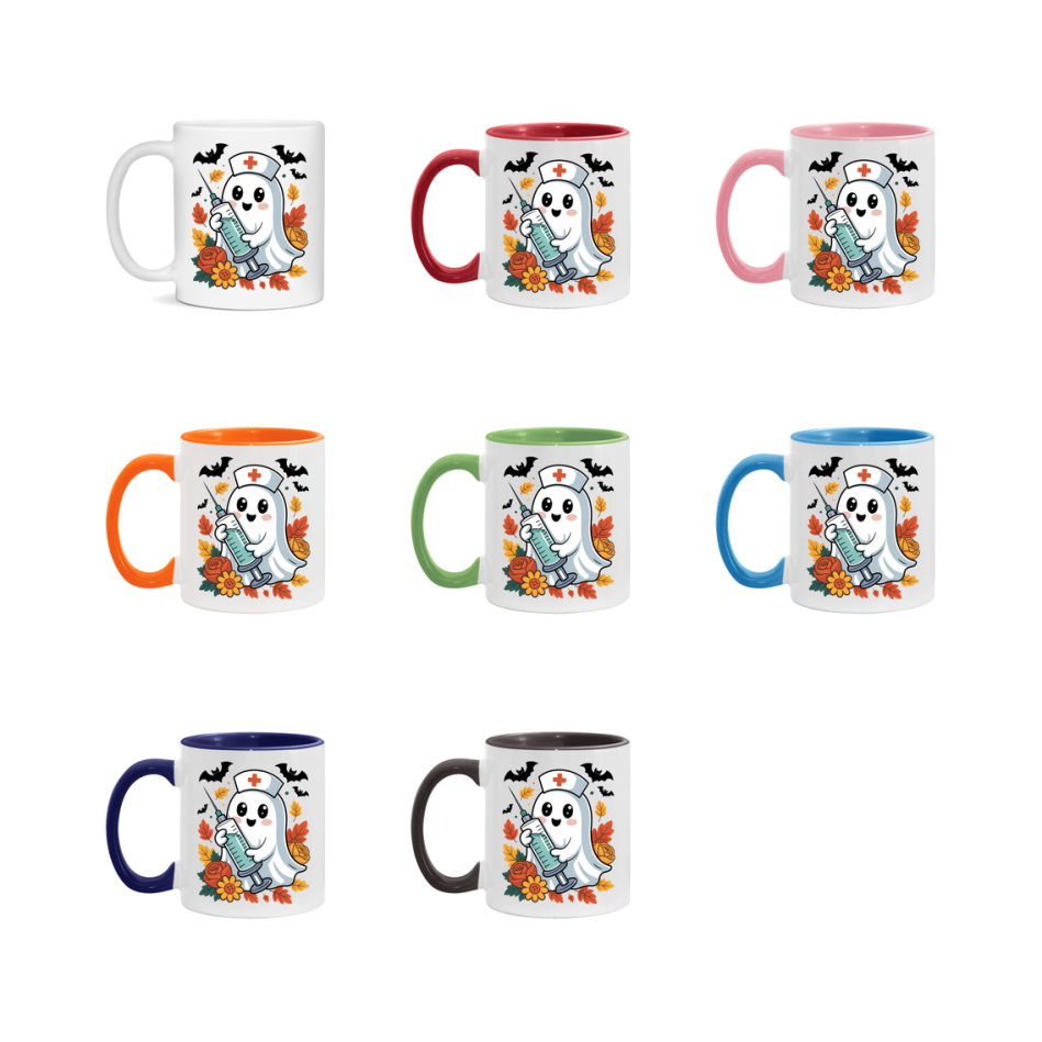 In Love With Fall Coffee Mug, Cozy Cute Autumn Coffee Cup, 11Oz Or 15Oz White Ceramic Mug