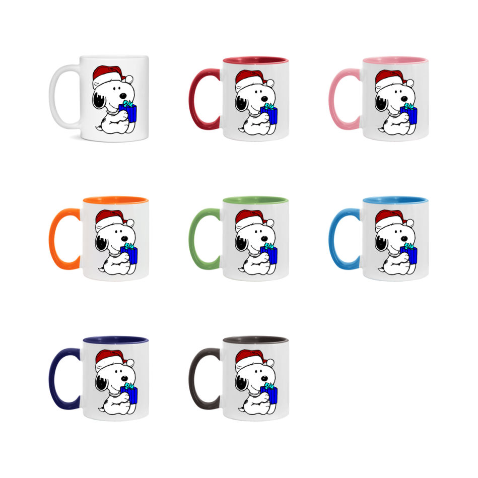 Peanuts Gang Christmas Mug, Snoopy Charlie Brown Holiday Coffee Cup, Ceramic Christmas Mug 11Oz Or 15Oz