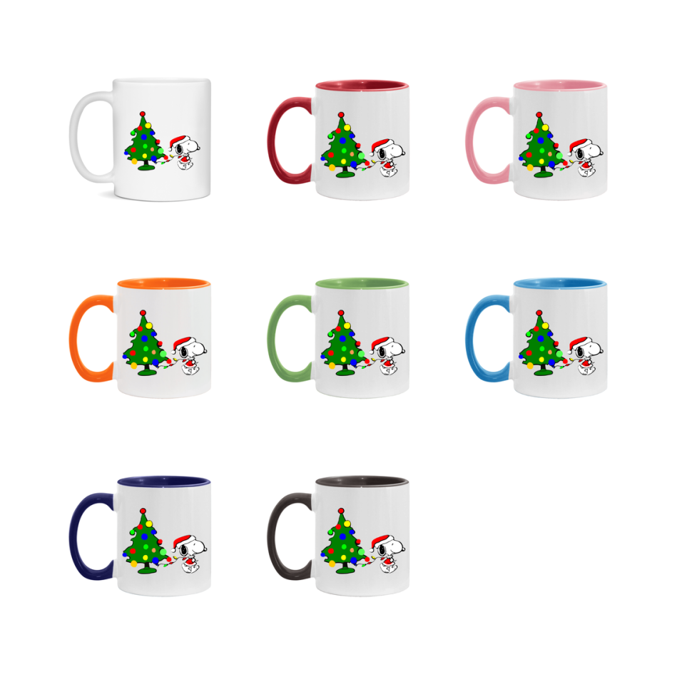 Peanuts Gang Christmas Mug, Snoopy Charlie Brown Holiday Coffee Cup, Ceramic Christmas Mug 11Oz Or 15Oz