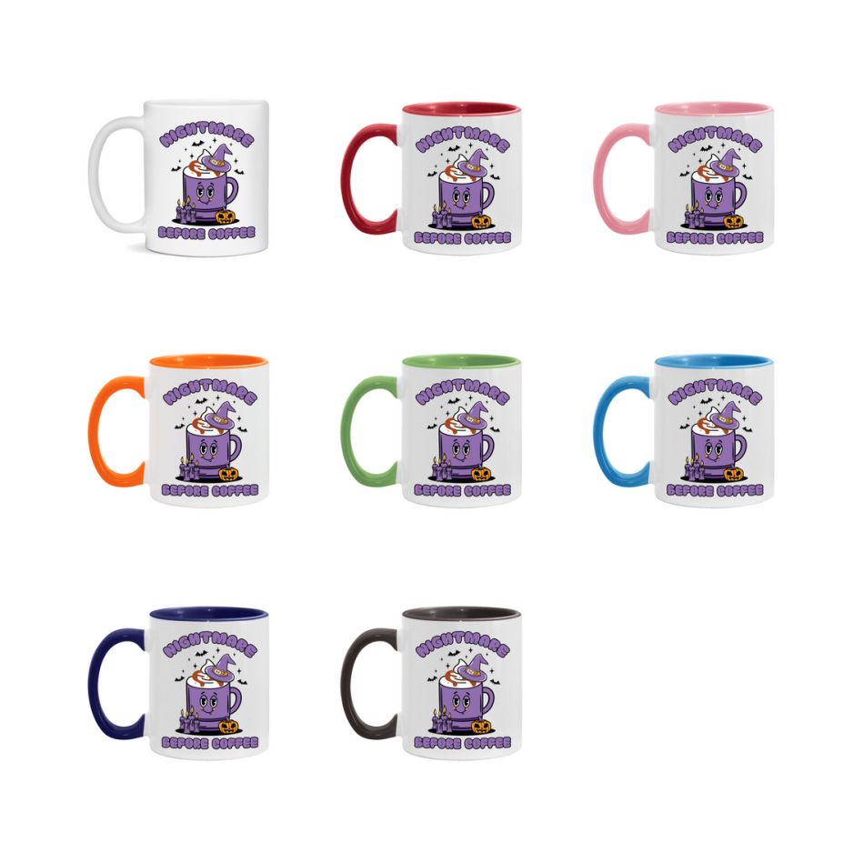 Funny Halloween Coffee Mug, White Ceramic Halloween Coffee Cup 11Oz Or 15Oz