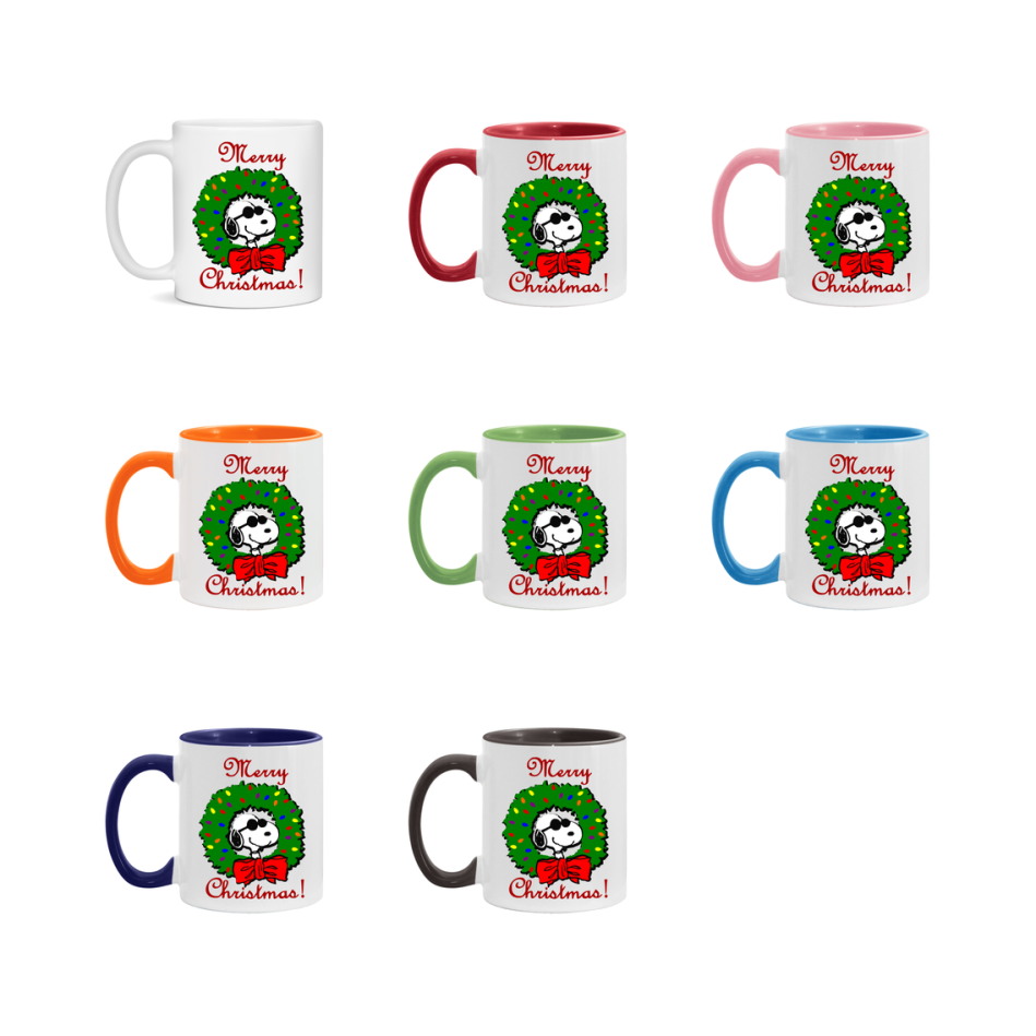 Peanuts Gang Christmas Mug, Snoopy Charlie Brown Holiday Coffee Cup, Ceramic Christmas Mug 11Oz Or 15Oz