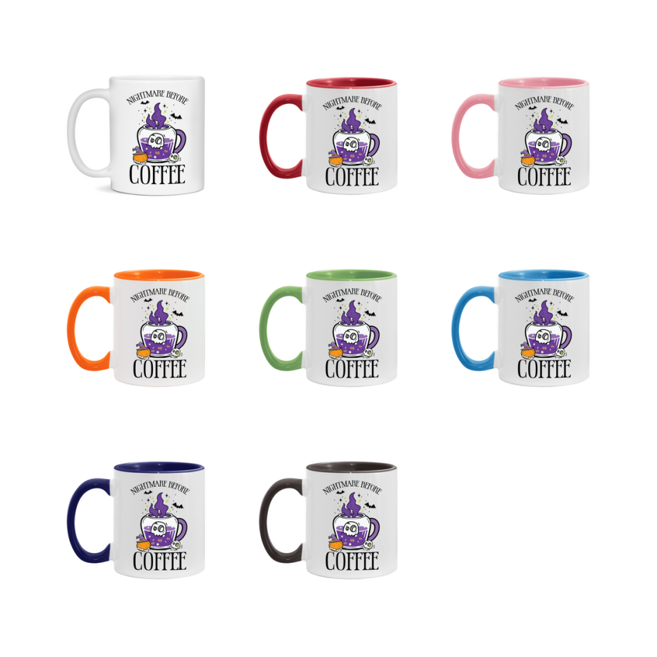 Funny Halloween Coffee Mug, White Ceramic Halloween Coffee Cup 11Oz Or 15Oz