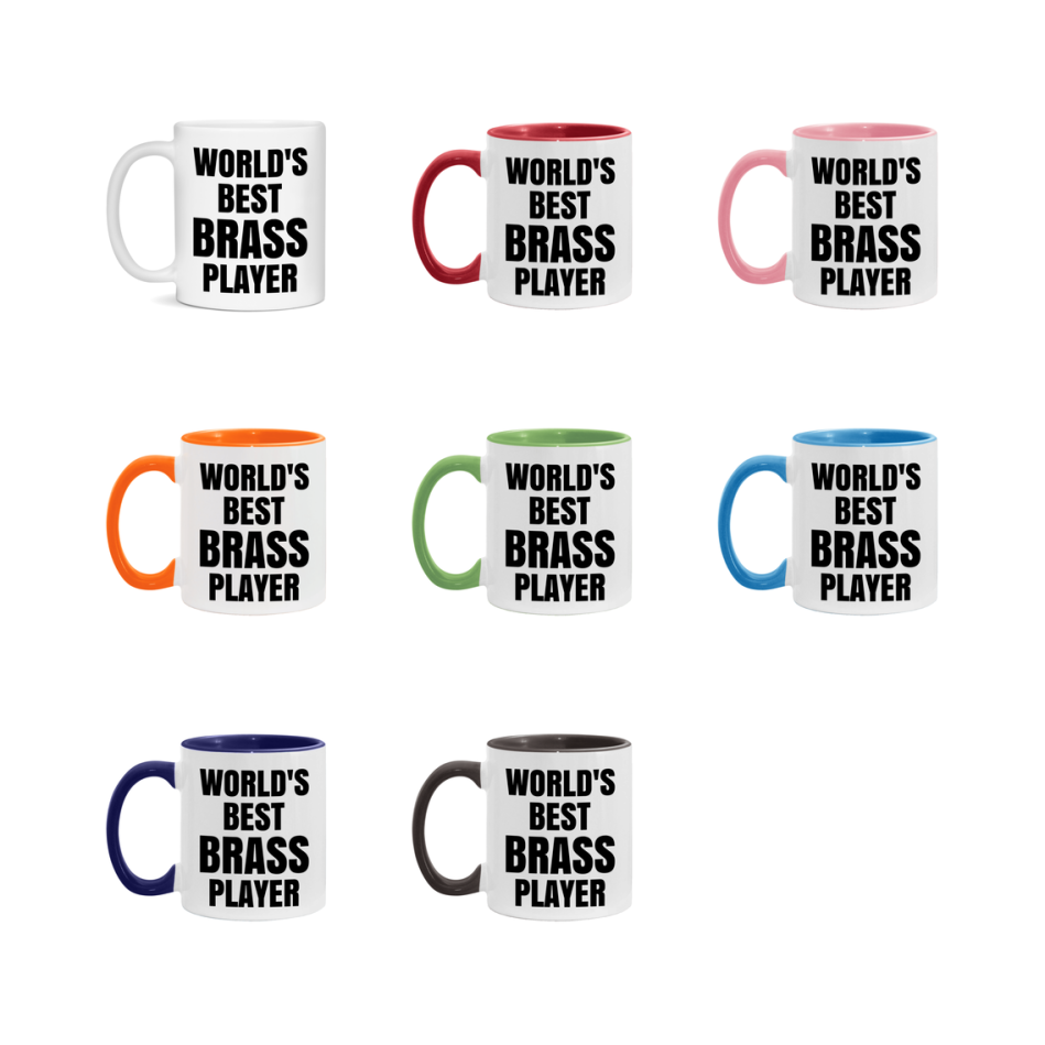 Funny Game Board Mug, World's Okayest Brass Player, 11Oz Or 15Oz Ceramic Coffee Cup