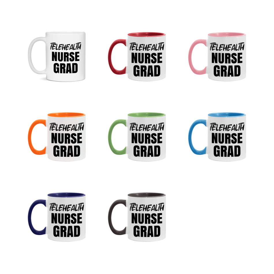 Telehealth Nurse Grad Coffee Mug - Ceramic Nursing Graduation Gift