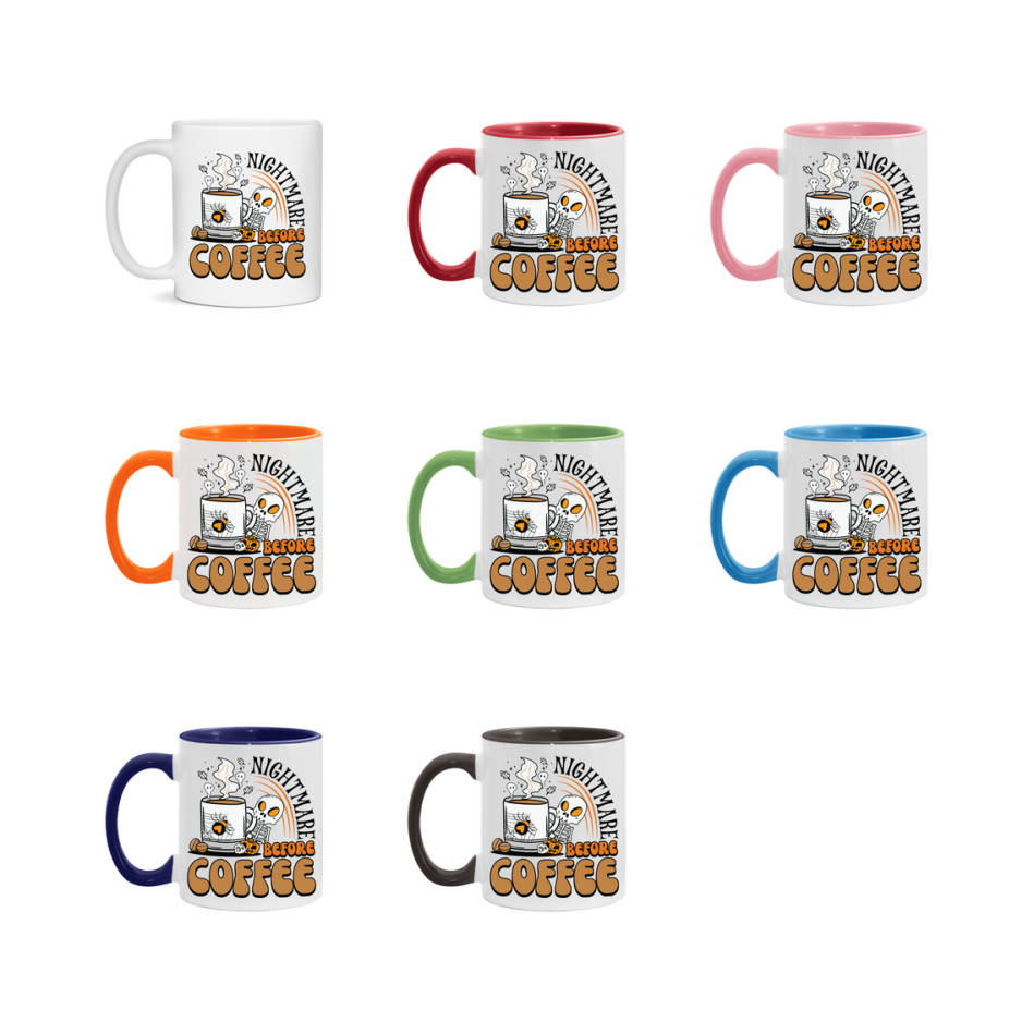 Funny Halloween Coffee Mug, White Ceramic Halloween Coffee Cup 11Oz Or 15Oz