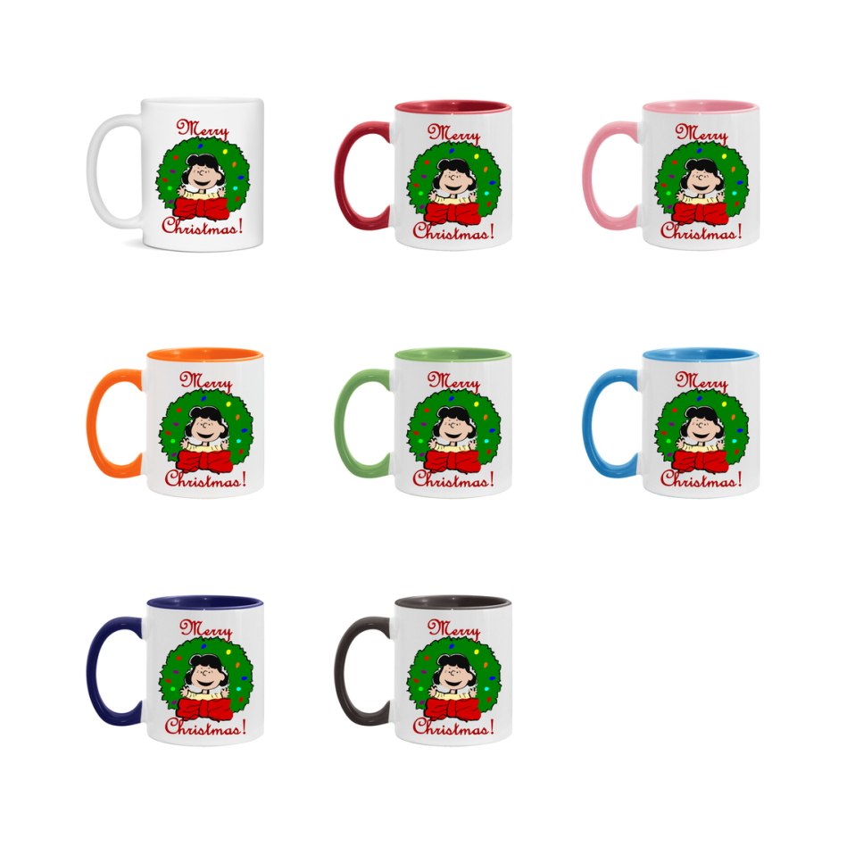 Peanuts Gang Christmas Mug, Snoopy Charlie Brown Holiday Coffee Cup, Ceramic Christmas Mug 11Oz Or 15Oz