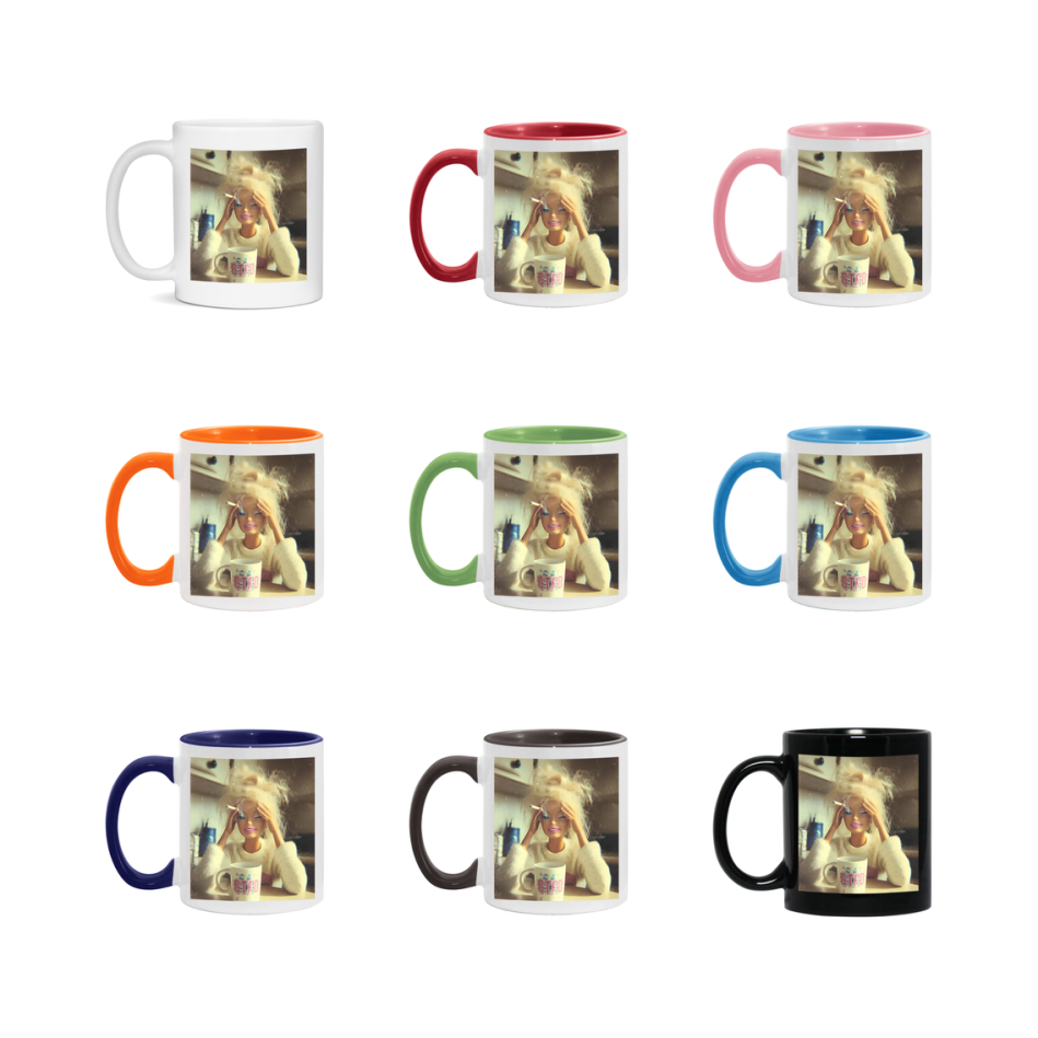 Disgusted Doll Face Mug, Funny Doll Face Meme Coffee Cup