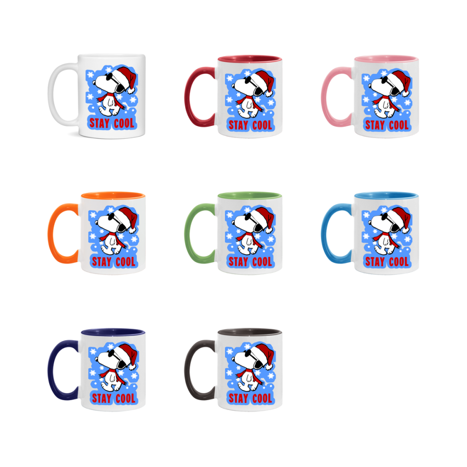 Peanuts Gang Christmas Mug, Snoopy Charlie Brown Holiday Coffee Cup, Ceramic Christmas Mug 11Oz Or 15Oz