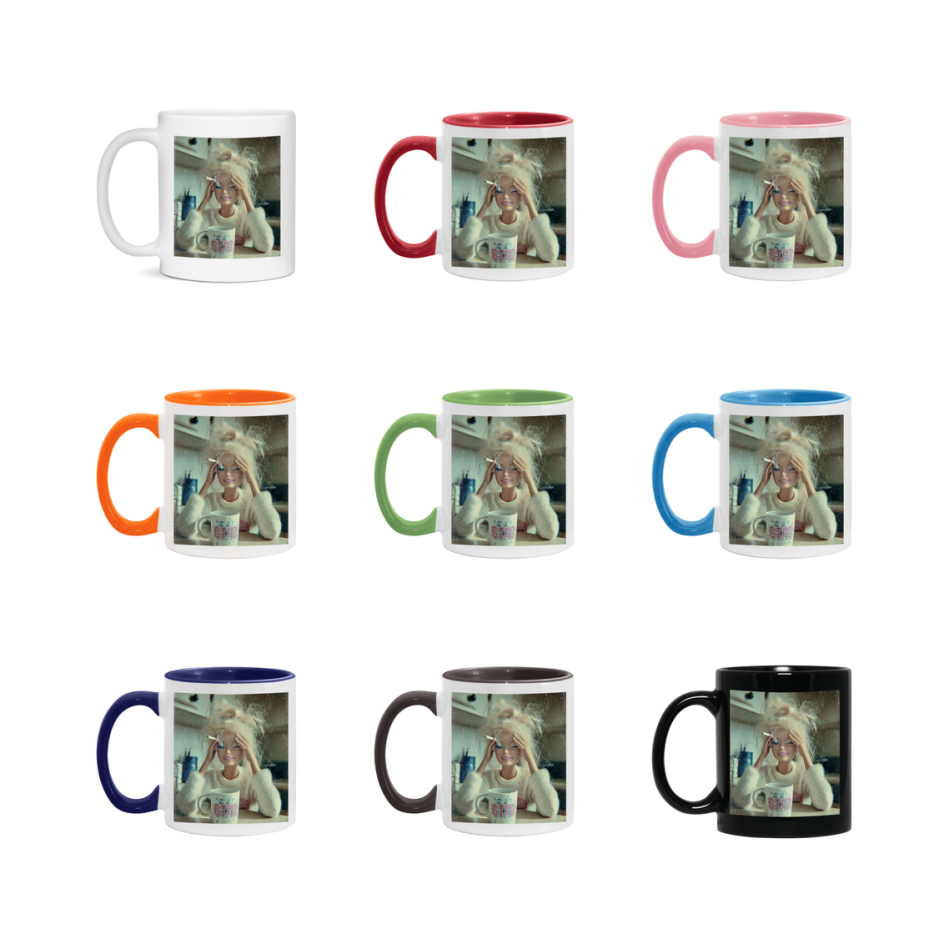 Disgusted Doll Face Mug, Funny Doll Face Meme Coffee Cup