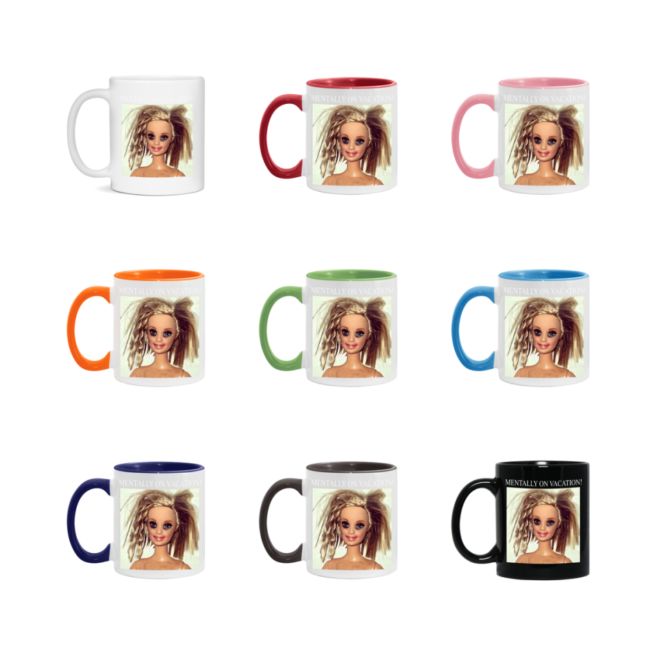 Disgusted Doll Face Mug, Funny Doll Face Meme Coffee Cup
