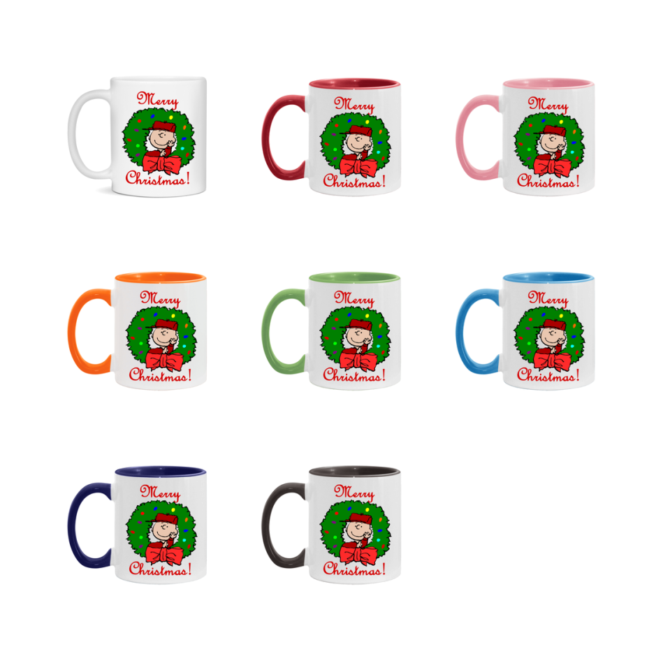 Peanuts Gang Christmas Mug, Snoopy Charlie Brown Holiday Coffee Cup, Ceramic Christmas Mug 11Oz Or 15Oz