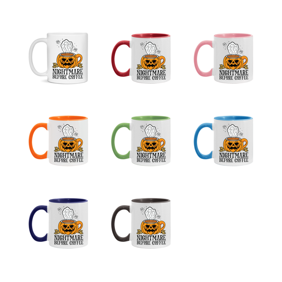 Funny Halloween Coffee Mug, White Ceramic Halloween Coffee Cup 11Oz Or 15Oz