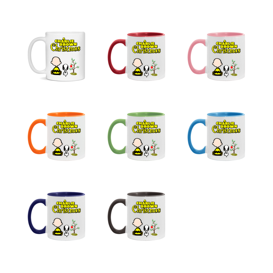 Peanuts Gang Christmas Mug, Snoopy Charlie Brown Holiday Coffee Cup, Ceramic Christmas Mug 11Oz Or 15Oz