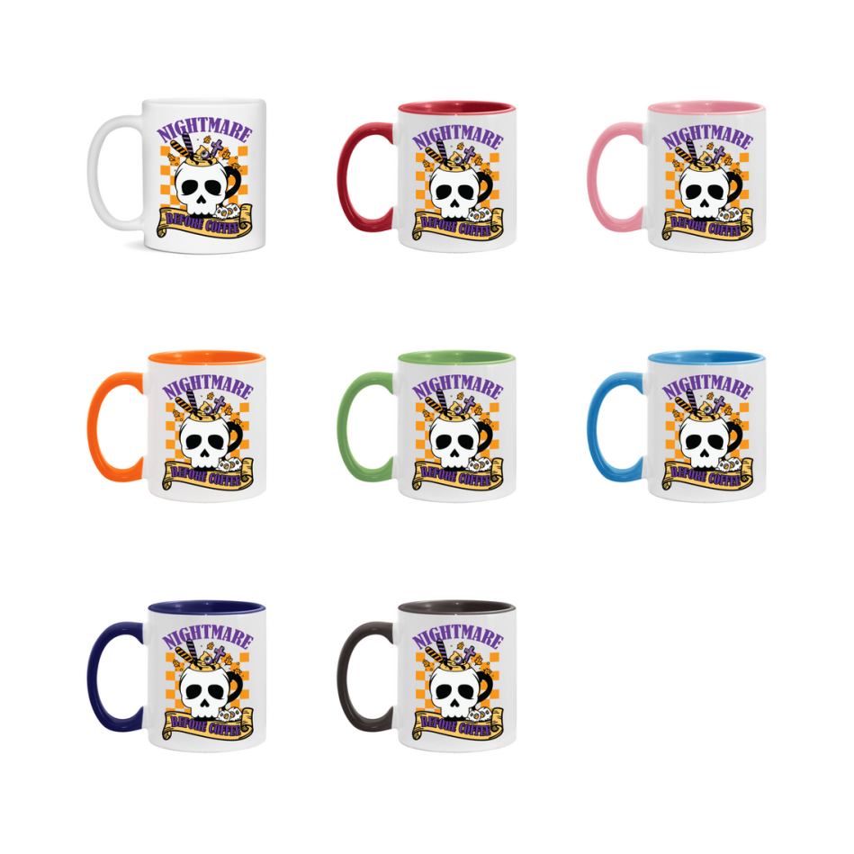 Funny Halloween Coffee Mug, White Ceramic Halloween Coffee Cup 11Oz Or 15Oz