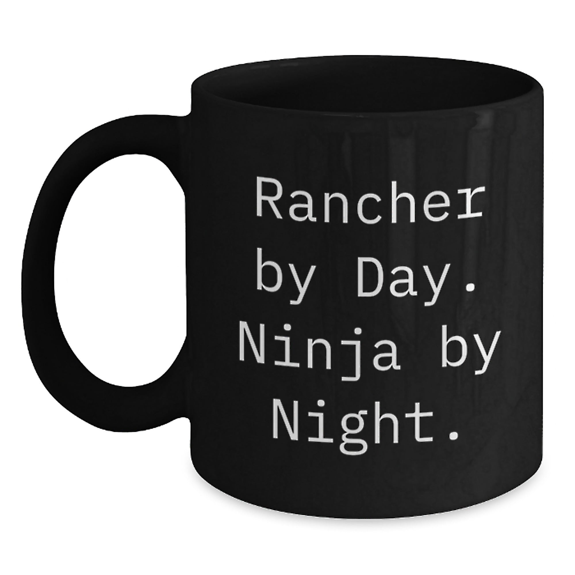 Rancher Gifts from Friends, Funny Nursery Rhyme Inspirational Mug for Men, 11oz or 15oz Black Coffee Mug for Graduation - Main