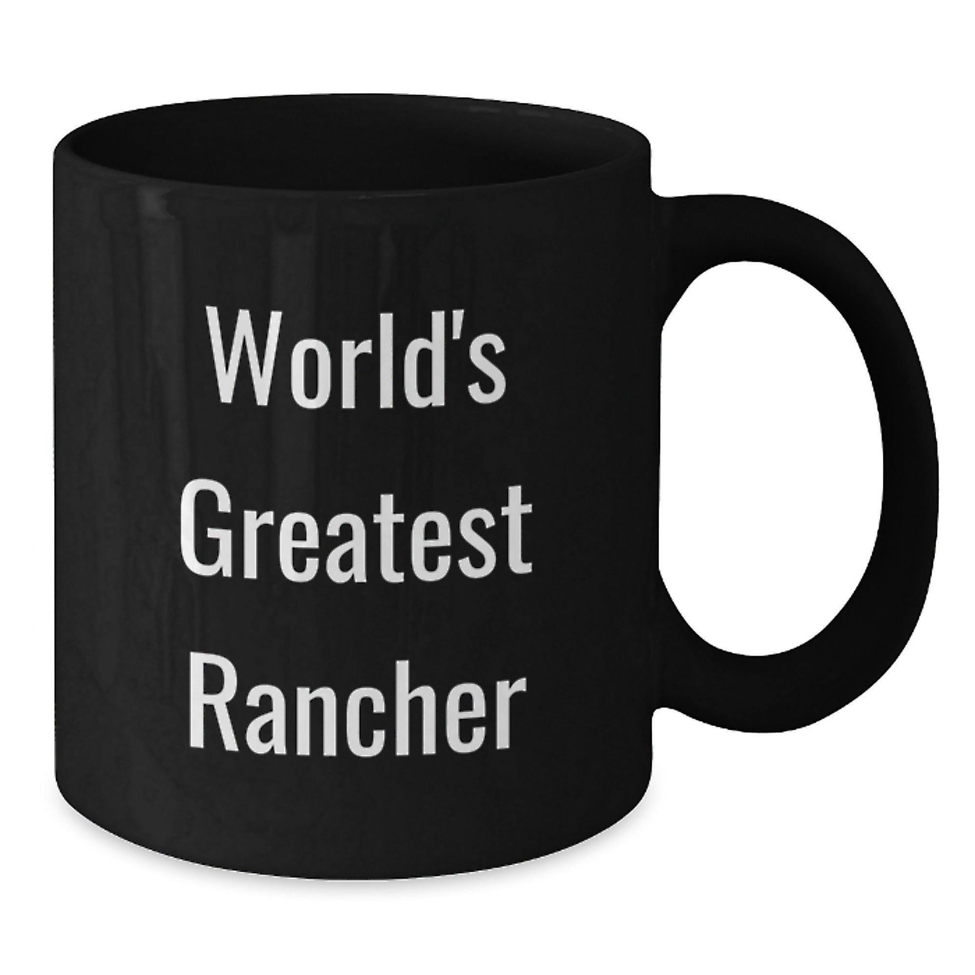 Rancher Keepsake Black Coffee Mug for Him Birthday Gift World's Greatest - Additional