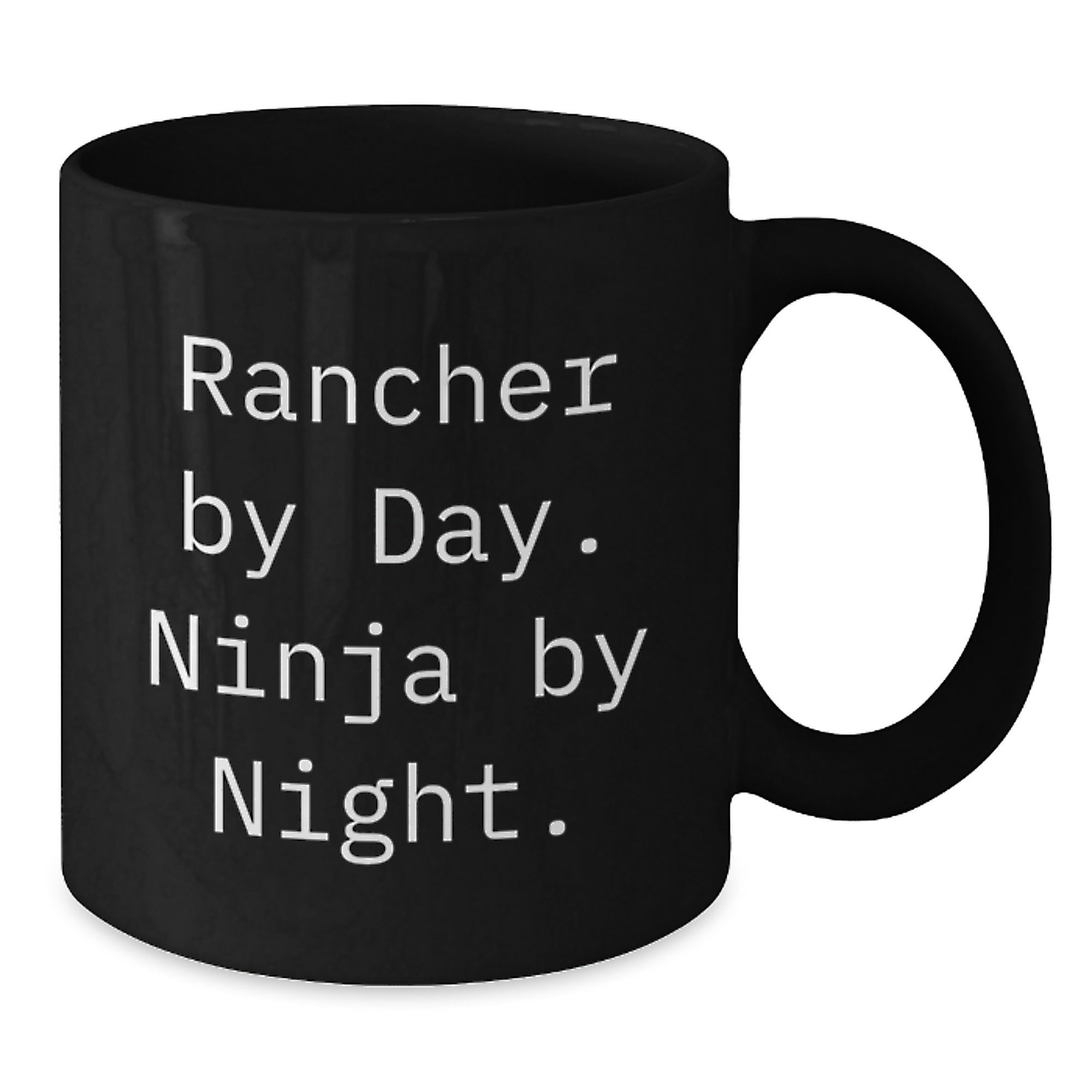 Rancher Gifts from Friends, Funny Nursery Rhyme Inspirational Mug for Men, 11oz or 15oz Black Coffee Mug for Graduation - Additional