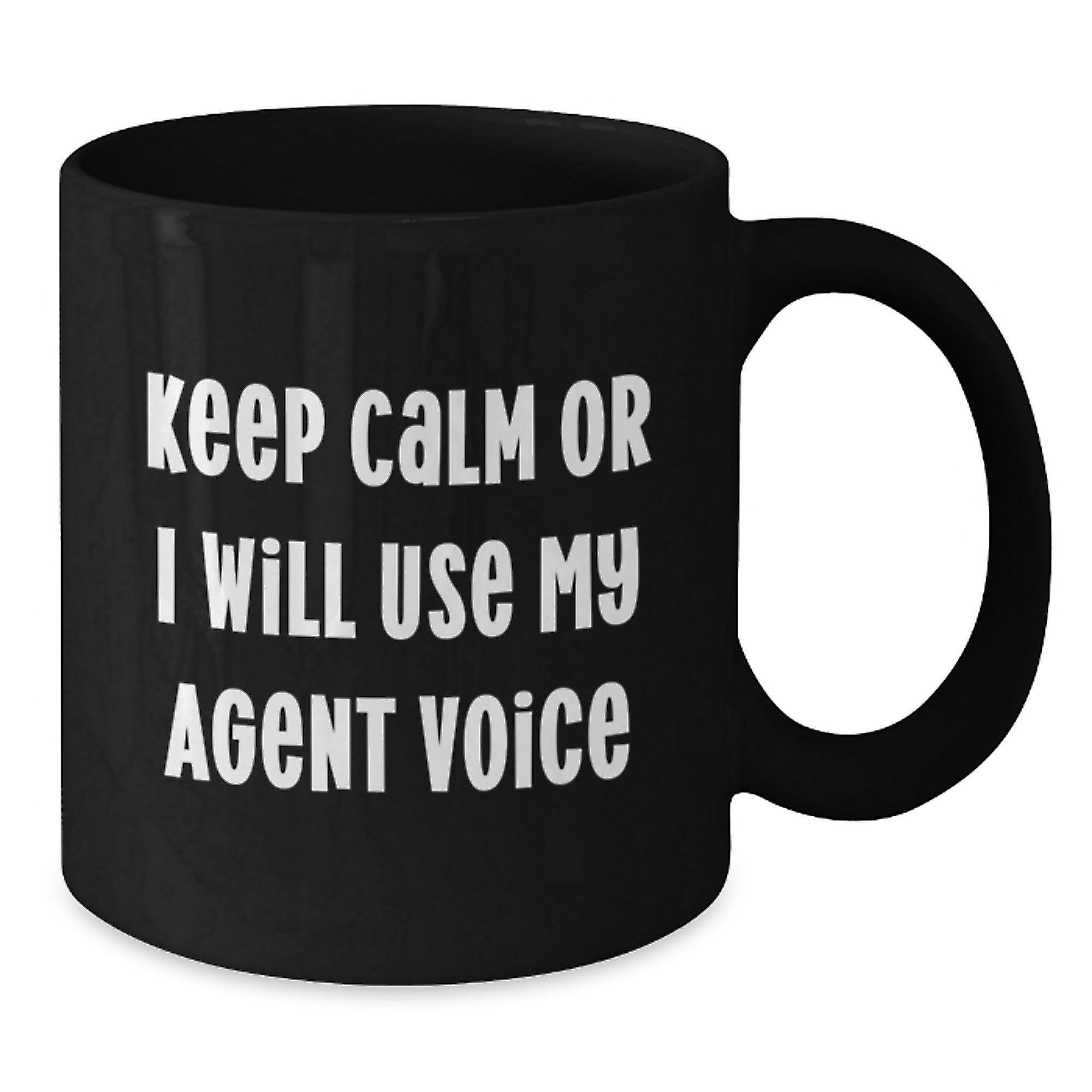 Christmas Gift for Her Keep Calm Present with Agent Voice Quote Mug - Additional