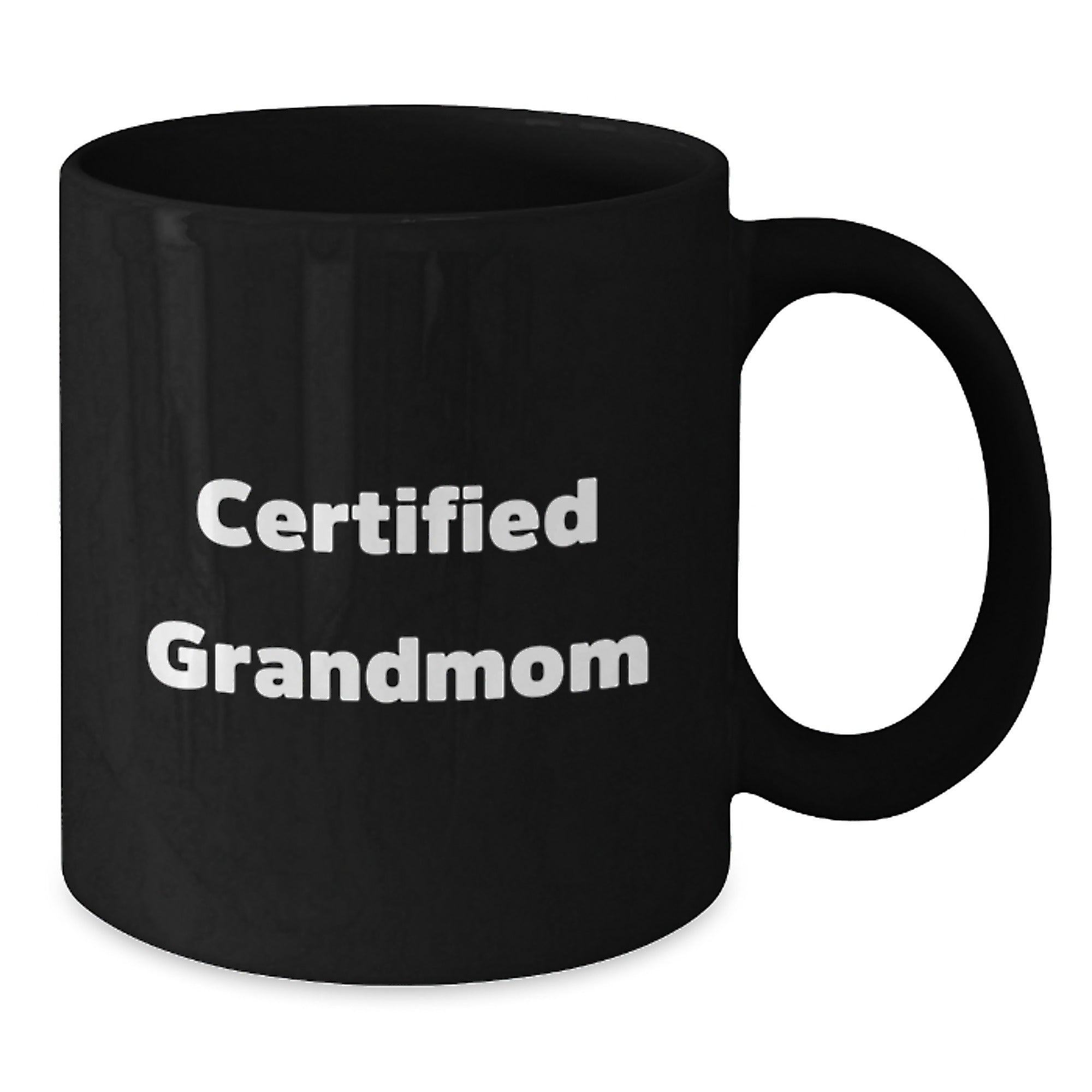 Funny Grandmom Gifts from Family, Black Coffee Mug Certified Grandmom Quote, Birthday Unique Coffee Mug - Additional