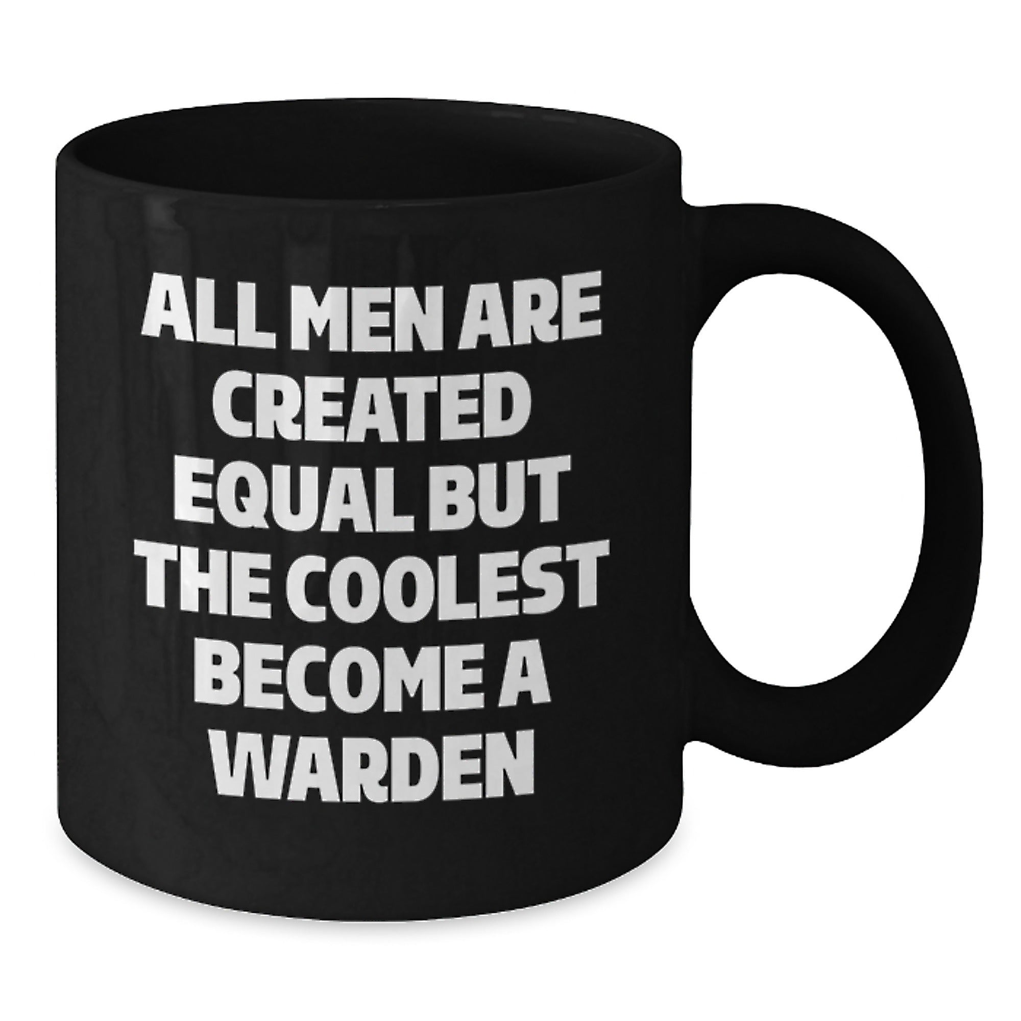 Warden Premium Novelty Black Coffee Mug for Friends Birthday Gift - Additional