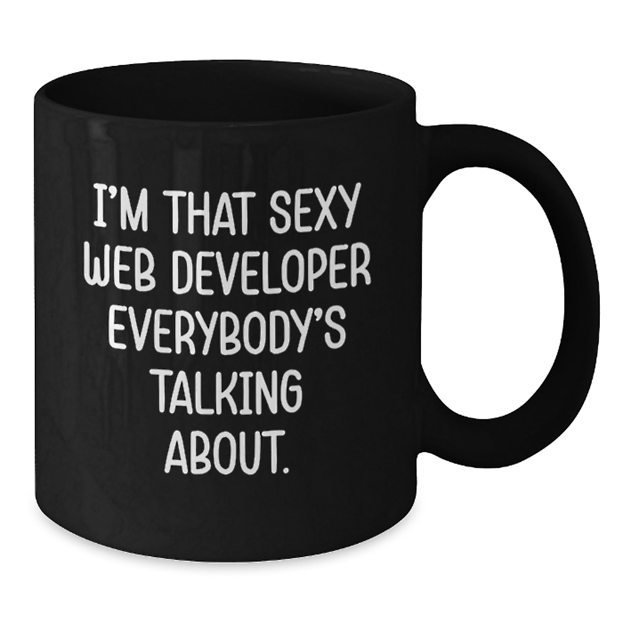 Sexy Web Developer Black Coffee Mugs, Funny Web Developer Gifts for Men from Friends, Unique Graduation Present Idea - Additional