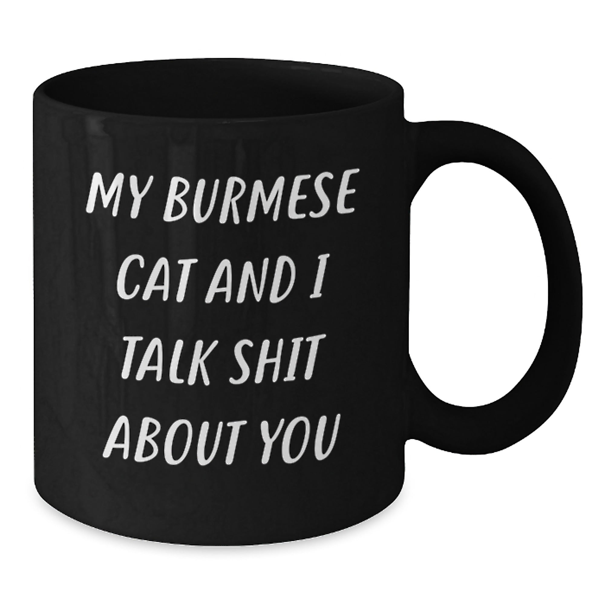Burmese Cat Keepsake Black Coffee Mug 11oz for Him Birthday Gift - Additional