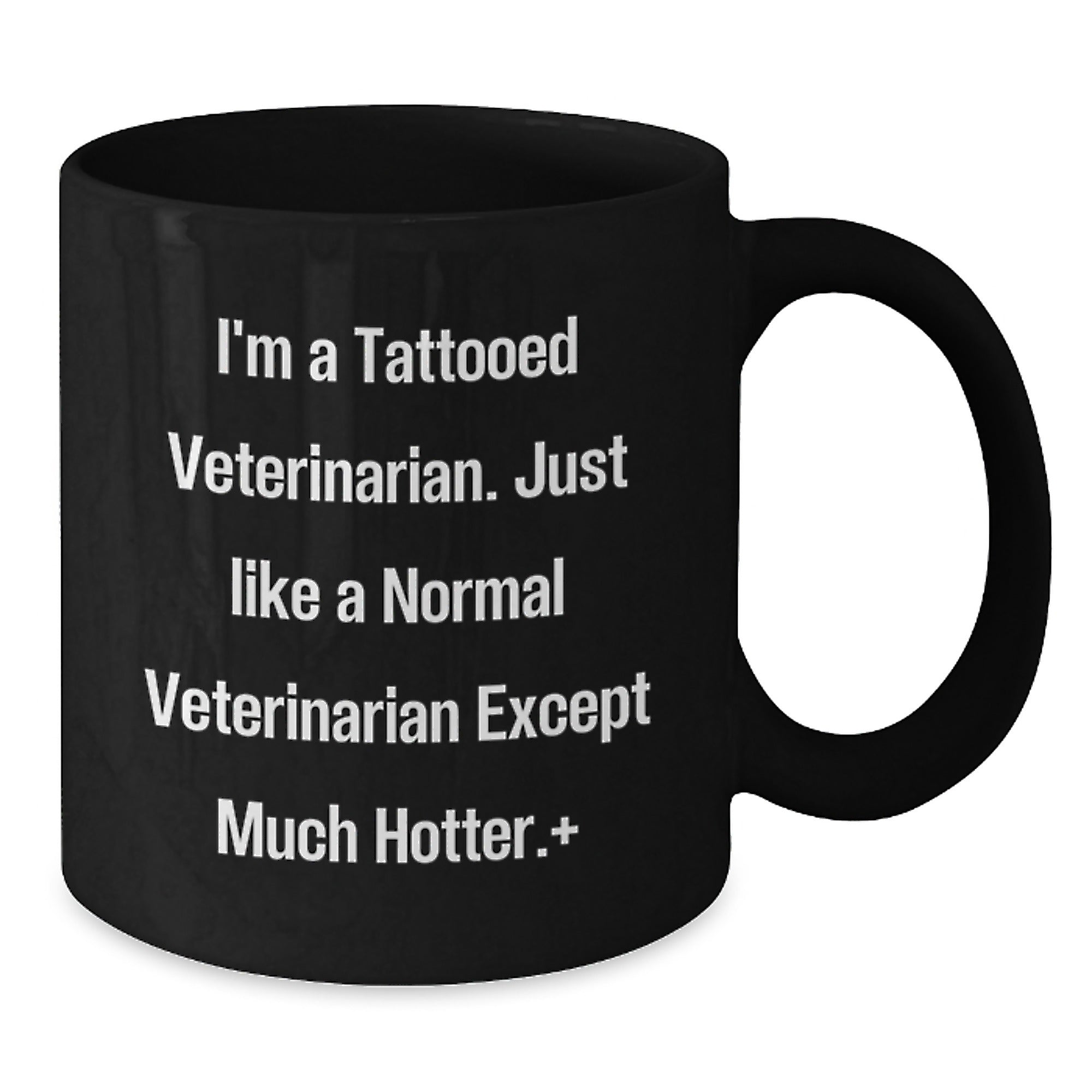 Funny Veterinary Gifts for Men, I'm A Tattooed Veterinarian Black Coffee Mug, Christmas Unique Presents from Friends - Additional