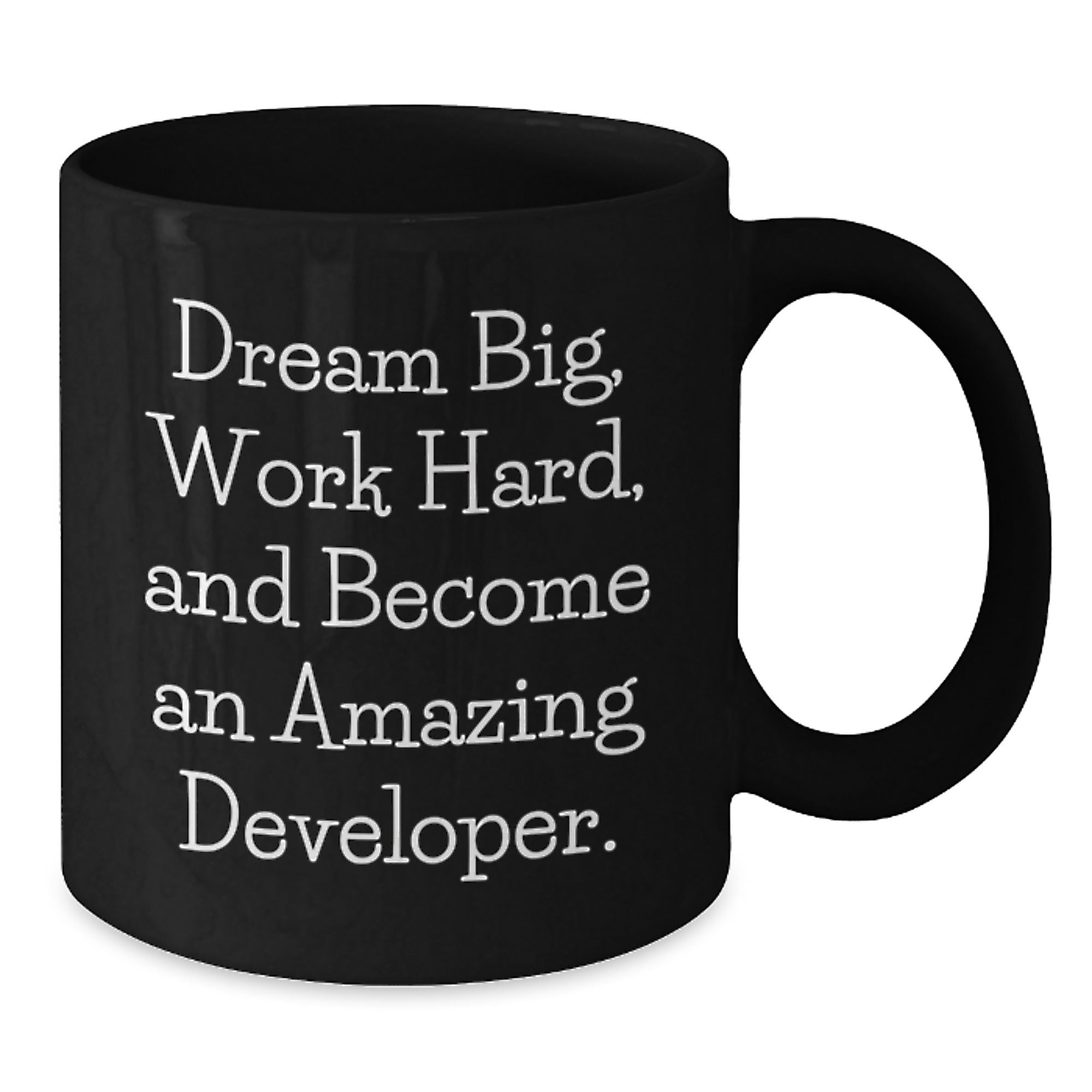 Inspirational Developer Gifts from Friends - Funny Black Coffee Mug for Men, Women, and Coworkers - Perfect Christmas Unique Gifts - Additional