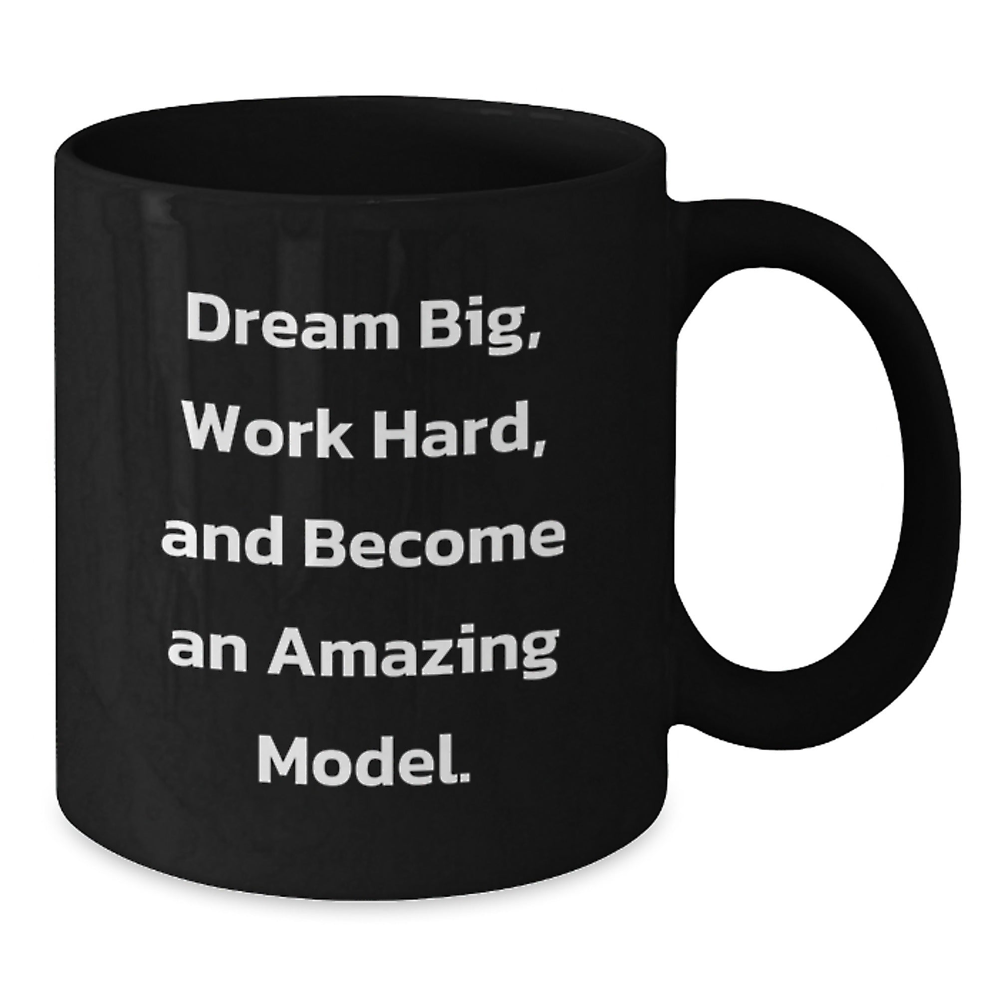 Funny Model Inpiration Black Coffee Mug Gifts from Friends for Christmas, Funny Model Quotes, Model Enthusiast Gifts, Black Coffee Mug for Model, Christmas Unique Gifts from Friends for Model - Additional