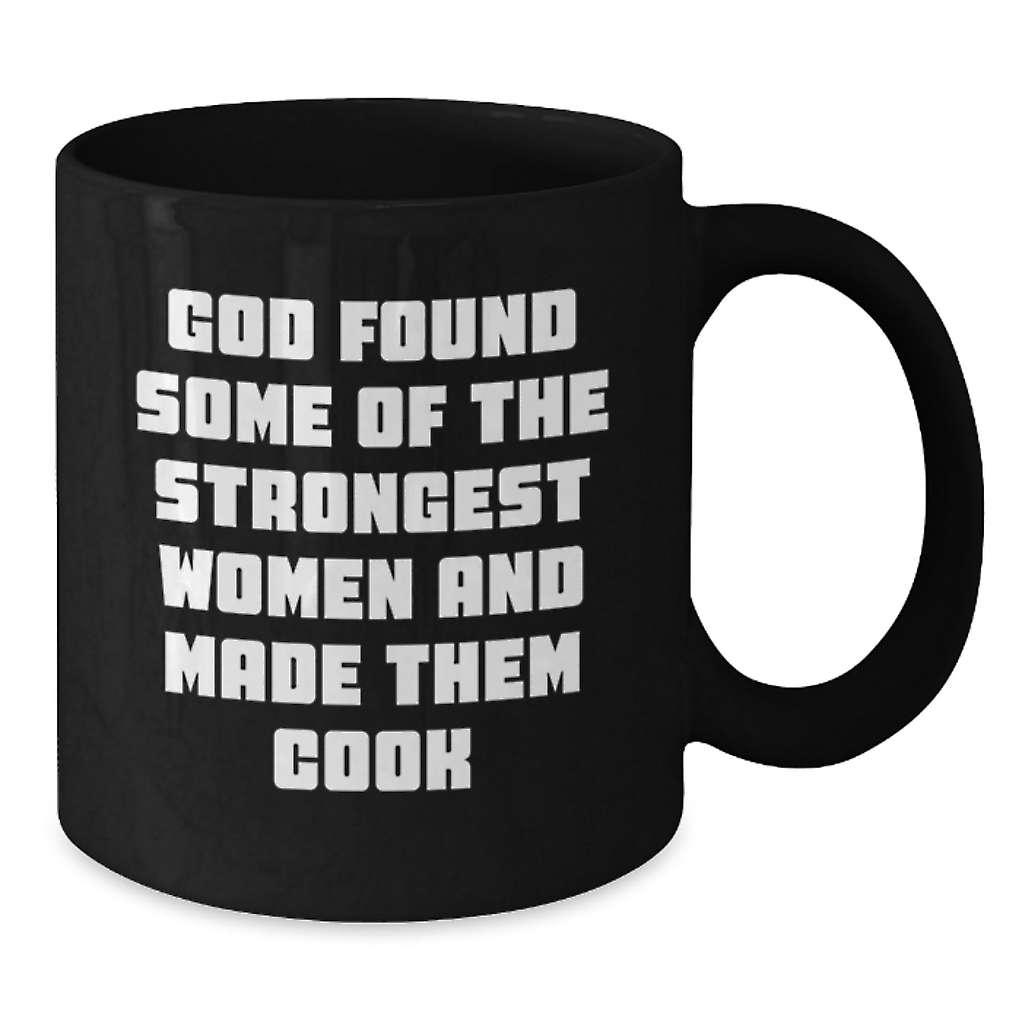 Funny Cook Gift for Her, Inspirational Black Coffee Mug from God - Birthday Unique Gifts for Women, Men, Friends, Family, Coworkers - Additional