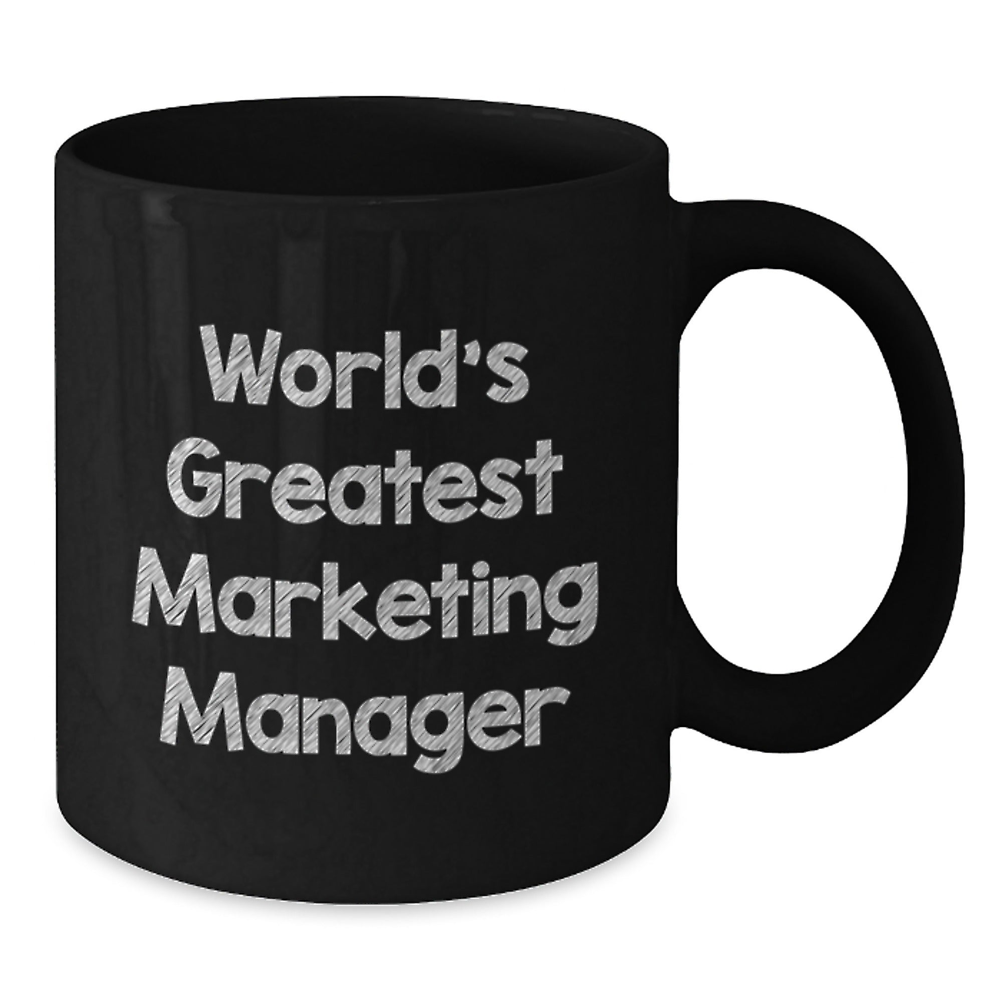 Gifts from Family, Friends, or Coworkers - Funny 'World's Greatest Marketing Manager' Black Coffee Mug for Marketing Manager Graduation Unique Gifts - Additional