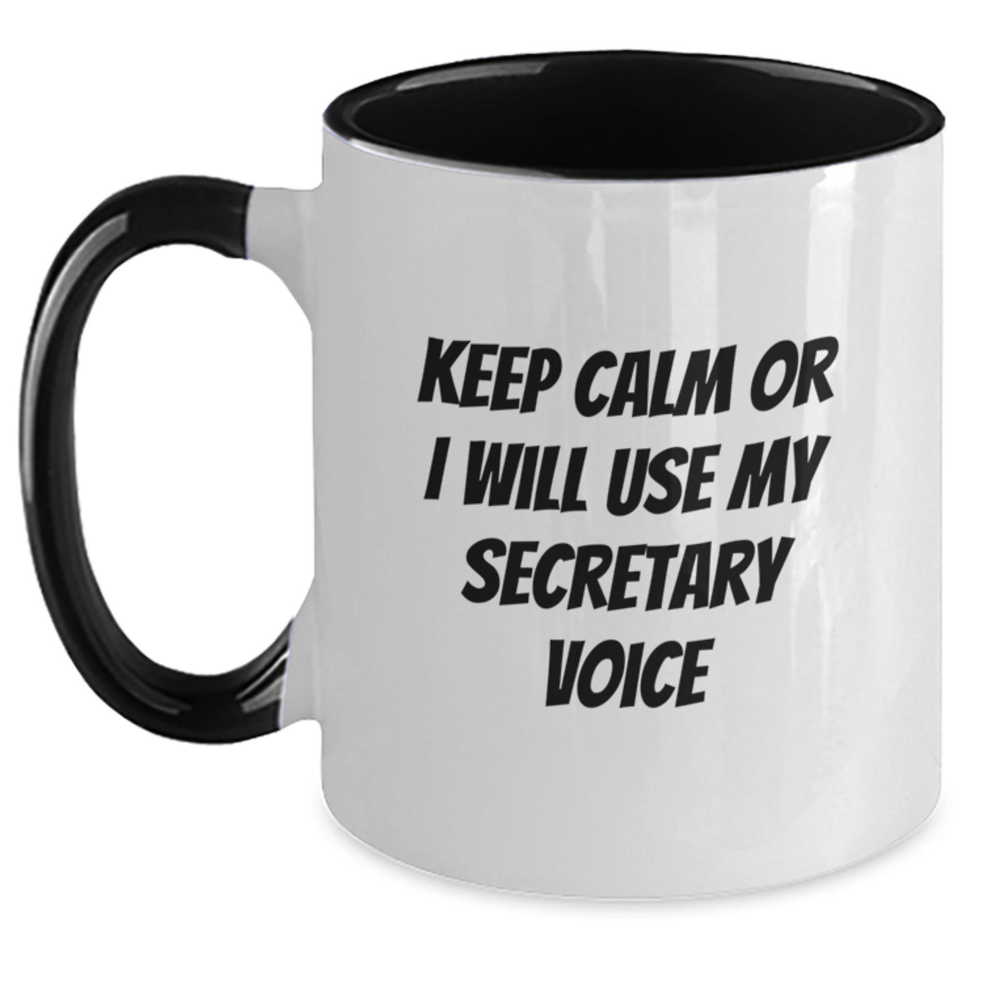 Secretary Keepsake Gift Keep Calm Or I Will Use My Secretary Voice - Main