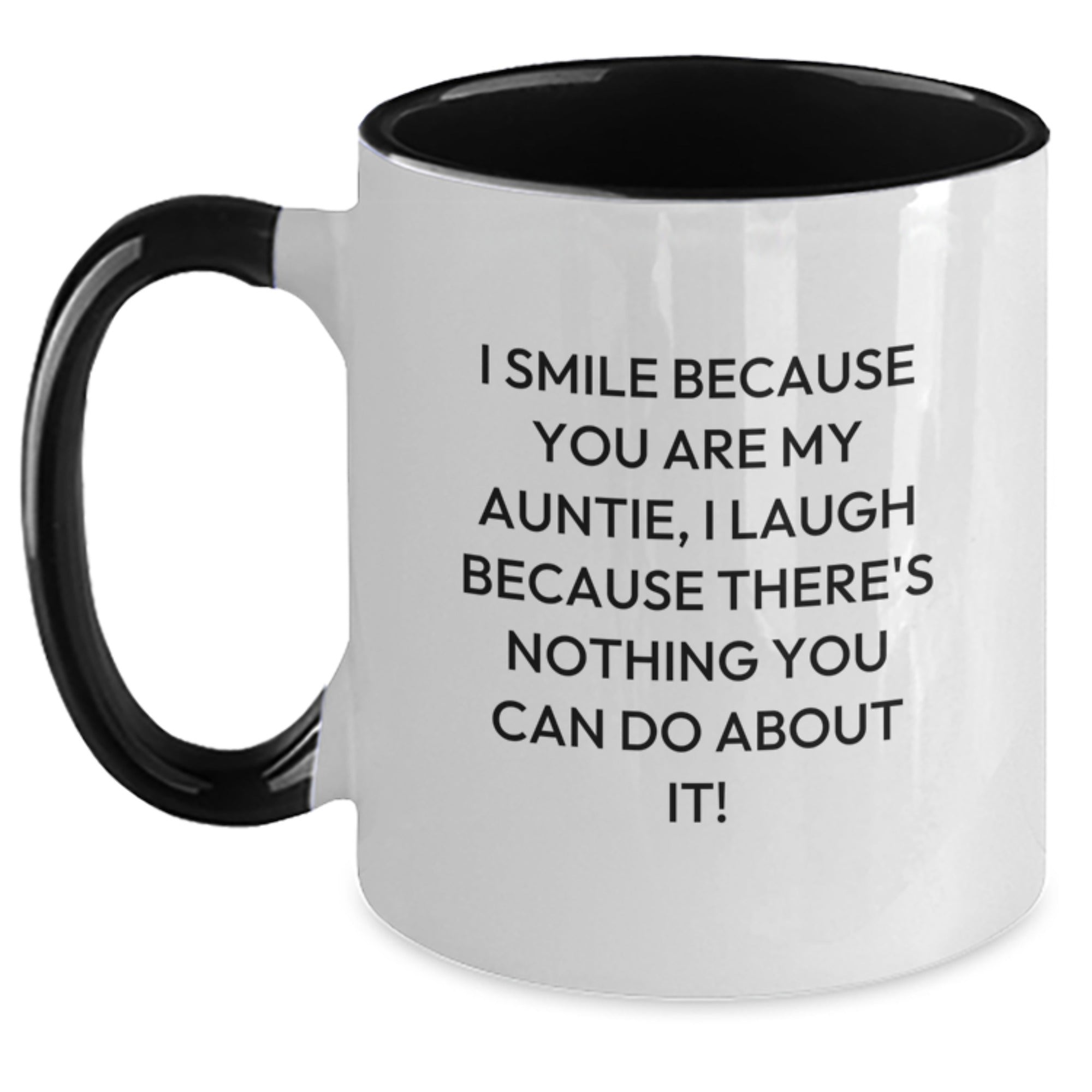 Funny Auntie Gifts Two Tone Coffee Mugs, Gifts from Men, Women, Friends, Family for Auntie, Graduation Unique Presents - Main