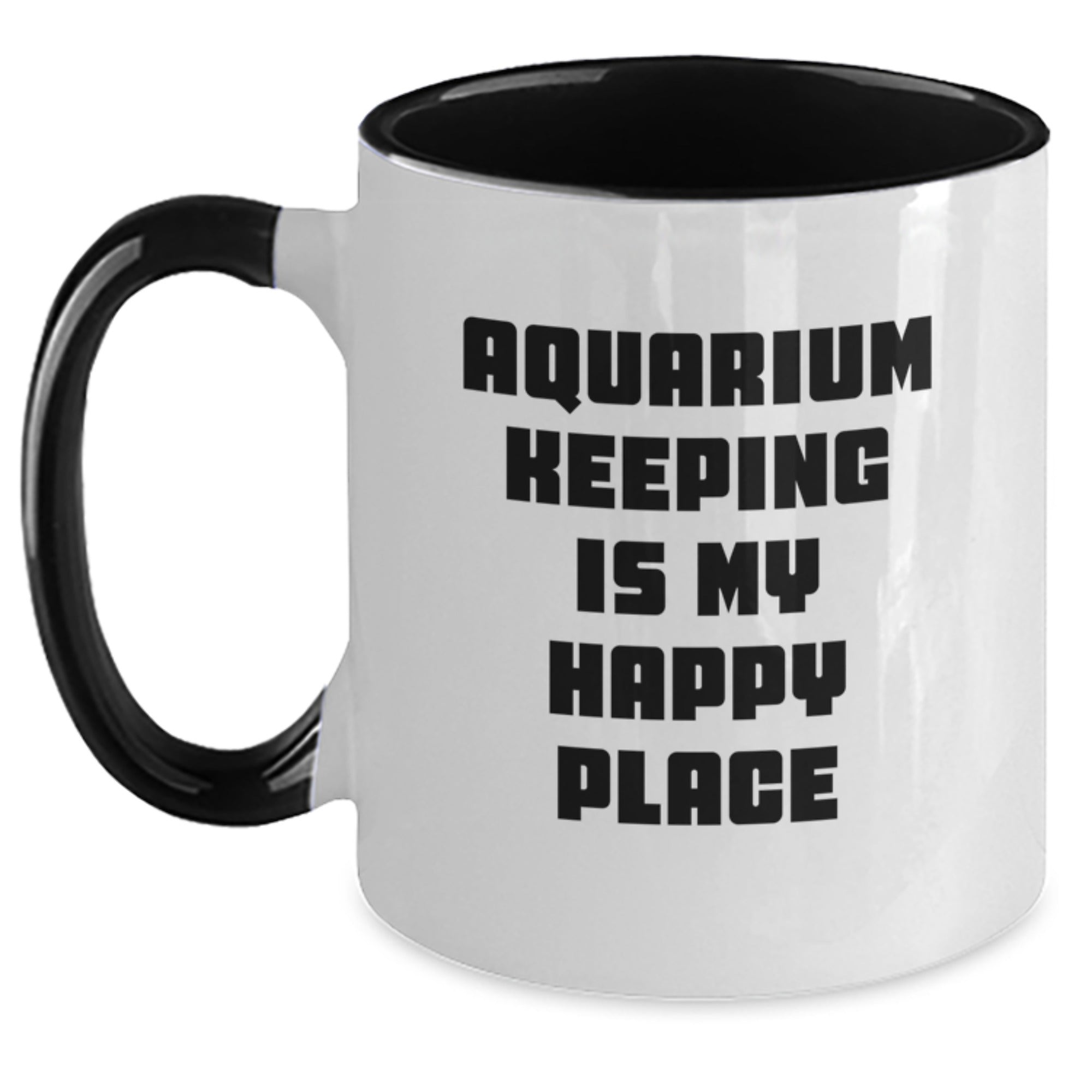 Aquarium Keeping Keepsake Mug for Him Birthday Gift – Black & White - Main