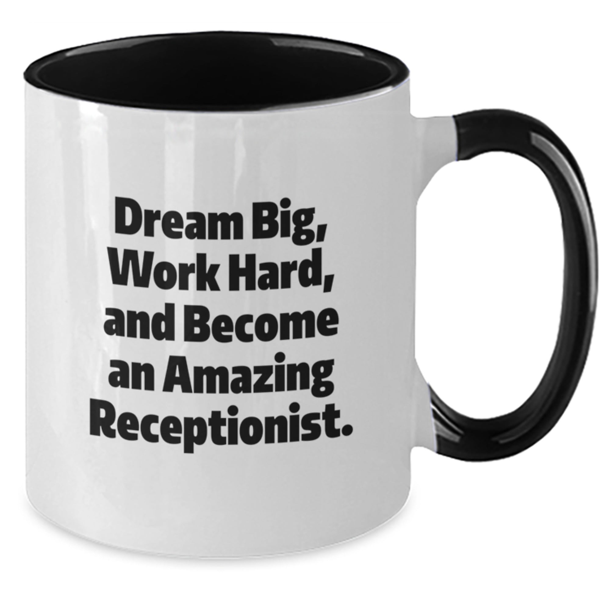 Funny Inspirational Two Tone Coffee Mugs Gifts from Friends to Receptionist at Christmas - Additional
