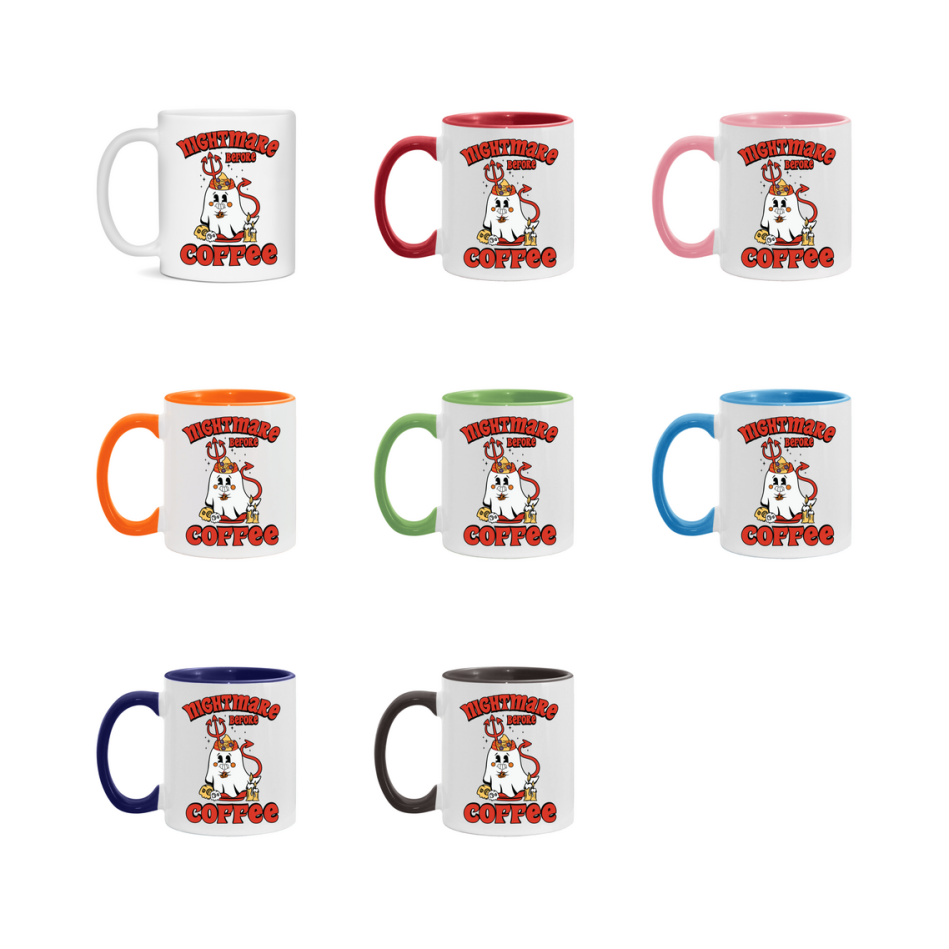 Funny Halloween Coffee Mug, White Ceramic Halloween Coffee Cup 11Oz Or 15Oz