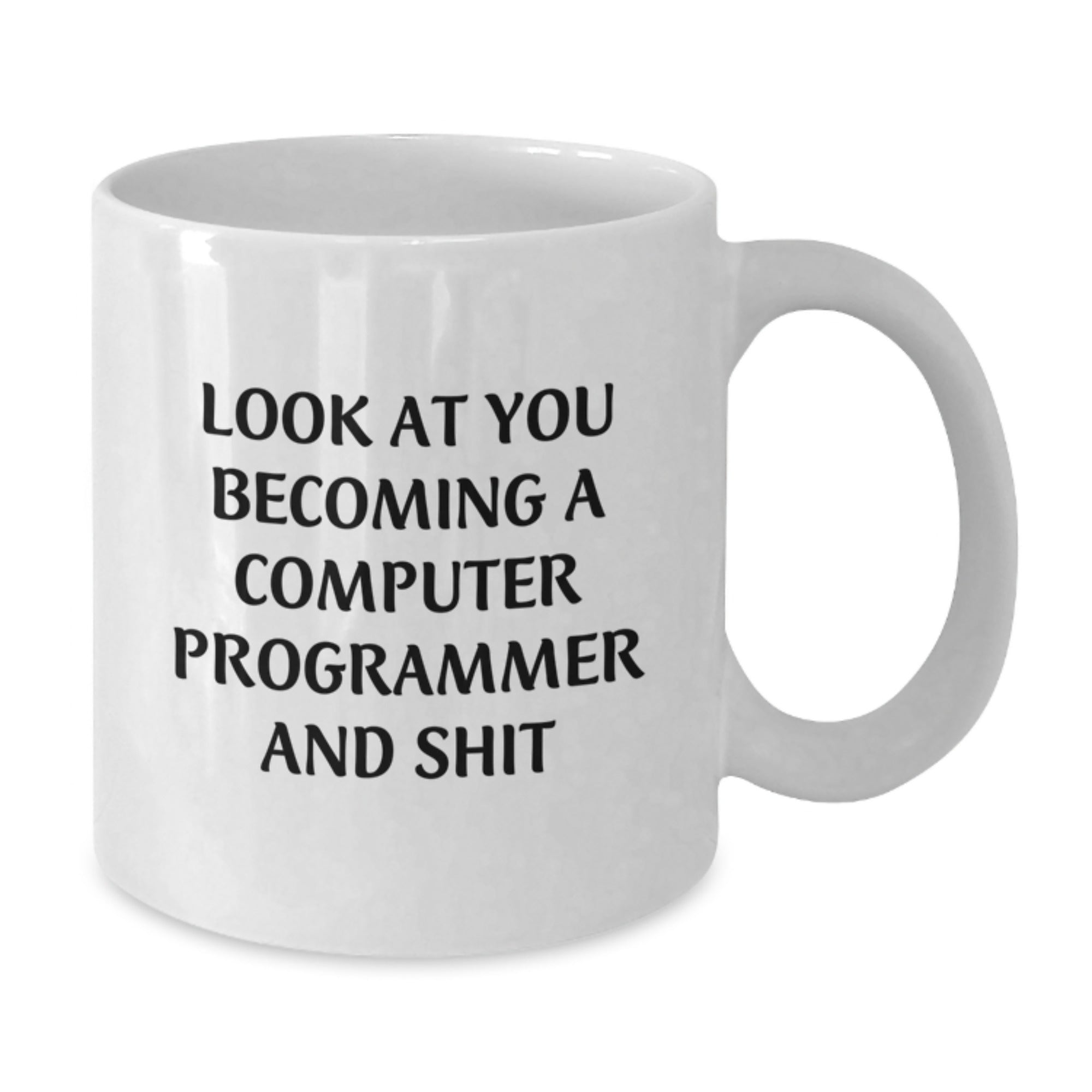Gifts from Family - Inspirational Computer Programmer White Coffee Mug for Graduation Unique Gifts, Funny Quote for Men, Women, Friends, Coworkers - Additional