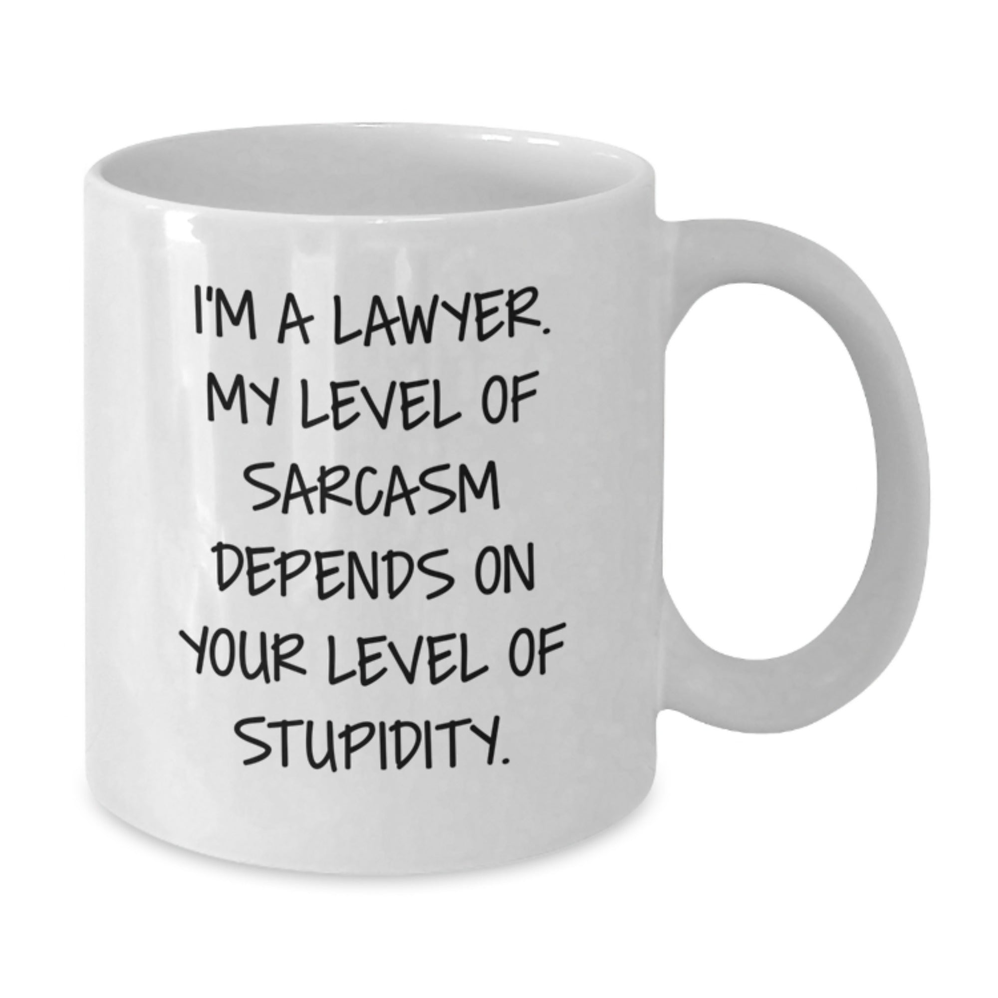 Funny Sarcasm Lawyer Gifts for Men White Coffee Mug Christmas Unique Presents from Friends - Additional