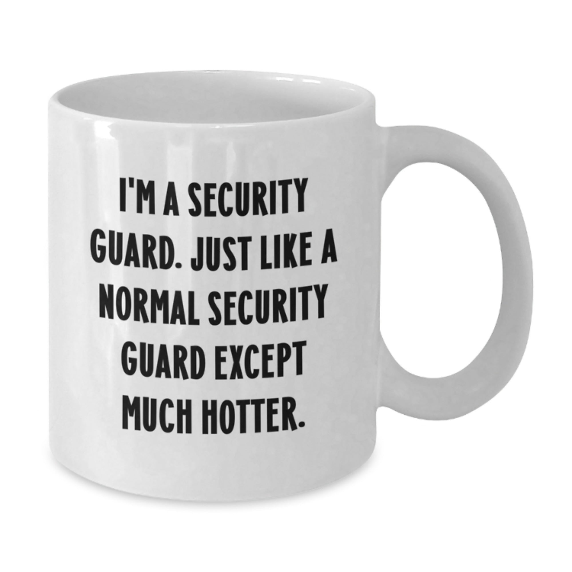 Bold Security Guard Novelty White Coffee Mug for Friends Birthday Gift - Additional