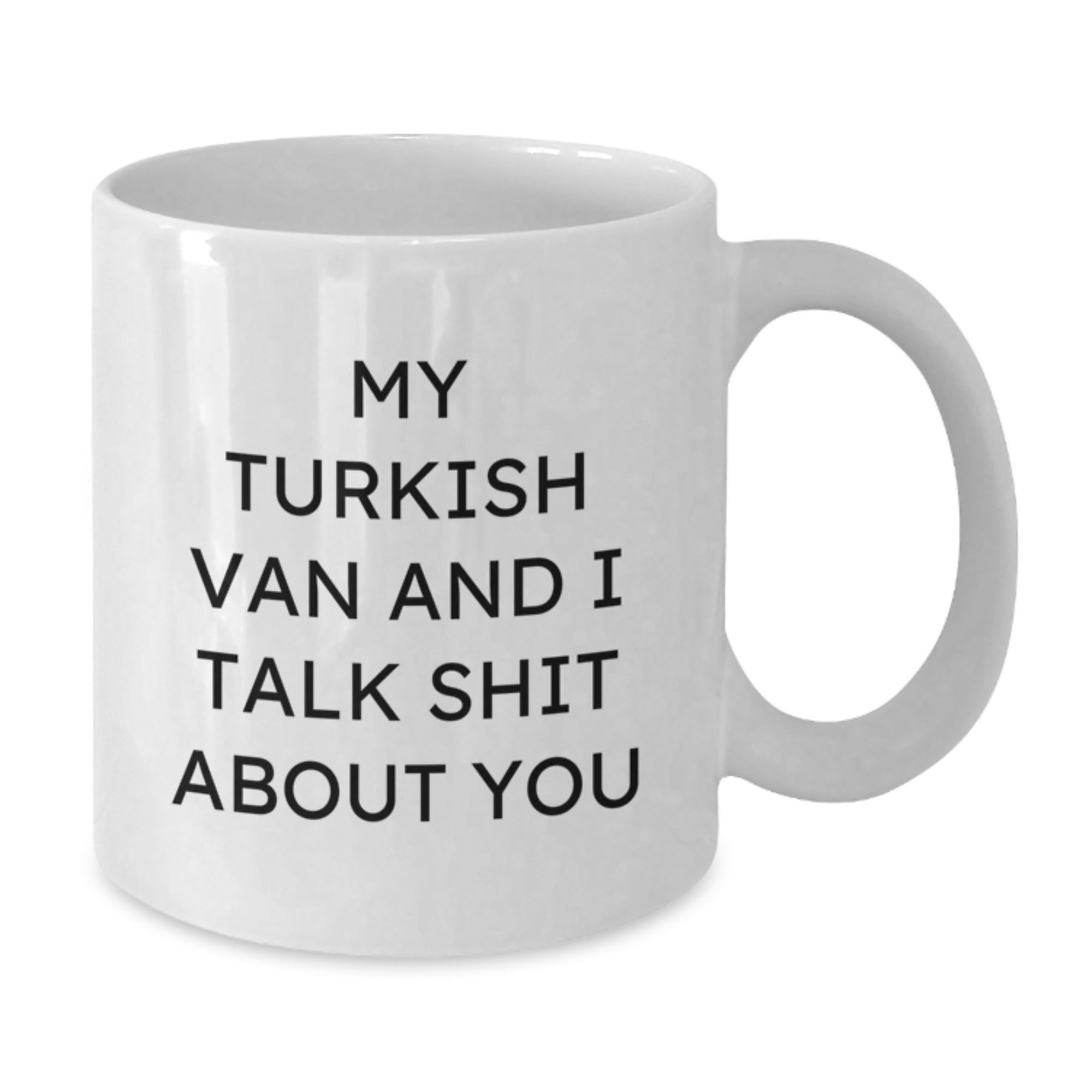 Turkish Van Cat Keepsake White Ceramic 11oz Mug for Him Birthday Gift - Additional