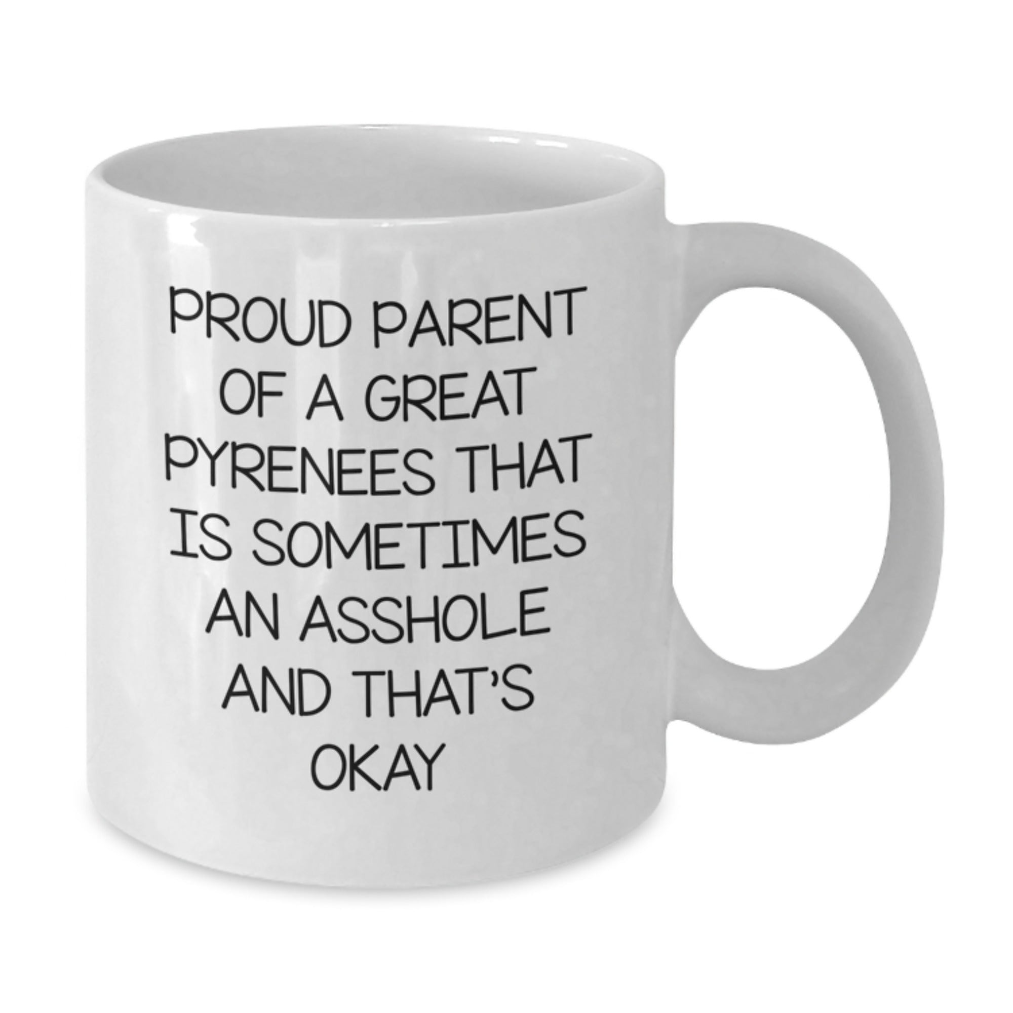 Funny Great Pyrenees Dog Dad Mug, Great Pyrenees Dog Gifts for Men, Father's Day Unique Ideas, White Coffee Mug for Great Pyrenees Dog Lover, Proud Parent Quote - Additional