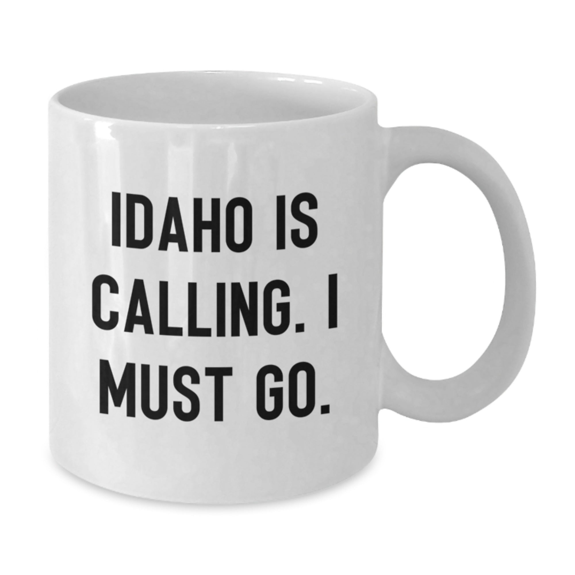 Idaho Gifts for Friends, Fun White Coffee Mug, Idaho Is Calling, I Must Go! Christmas Unique - Additional
