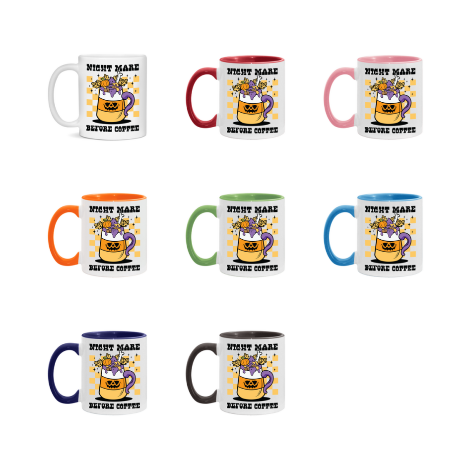Funny Halloween Coffee Mug, White Ceramic Halloween Coffee Cup 11Oz Or 15Oz