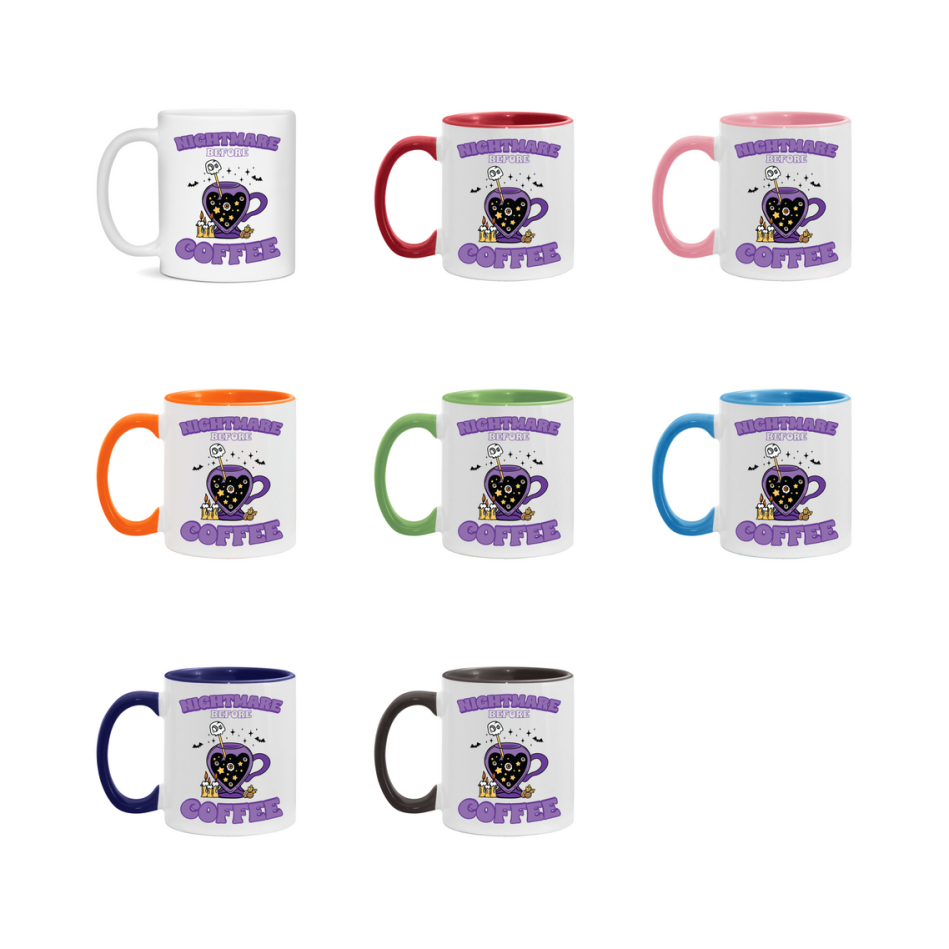 Funny Halloween Coffee Mug, White Ceramic Halloween Coffee Cup 11Oz Or 15Oz